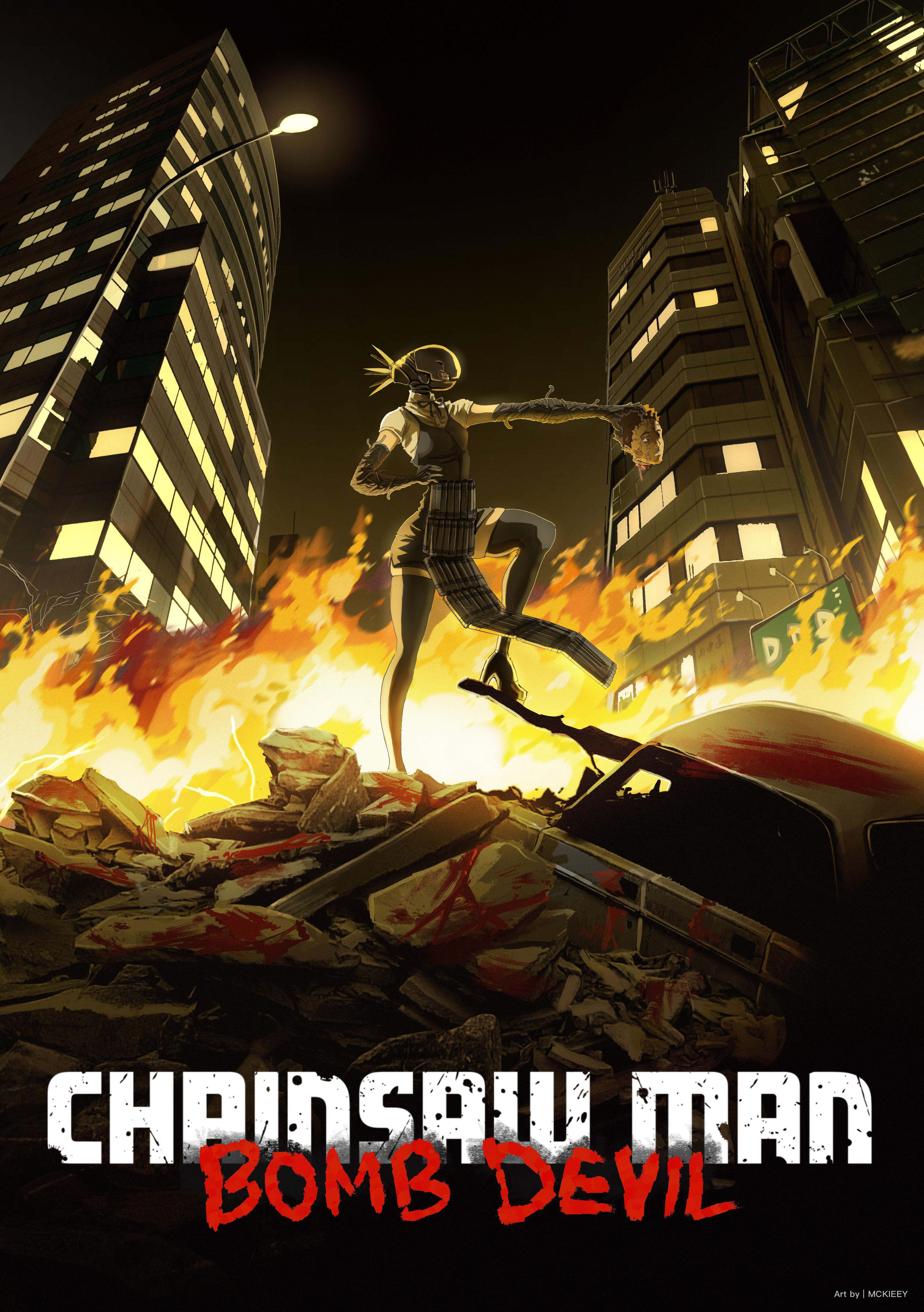 CHAINSAW MAN, BOMB DEVIL “ Movie KV (fan Art By Me)