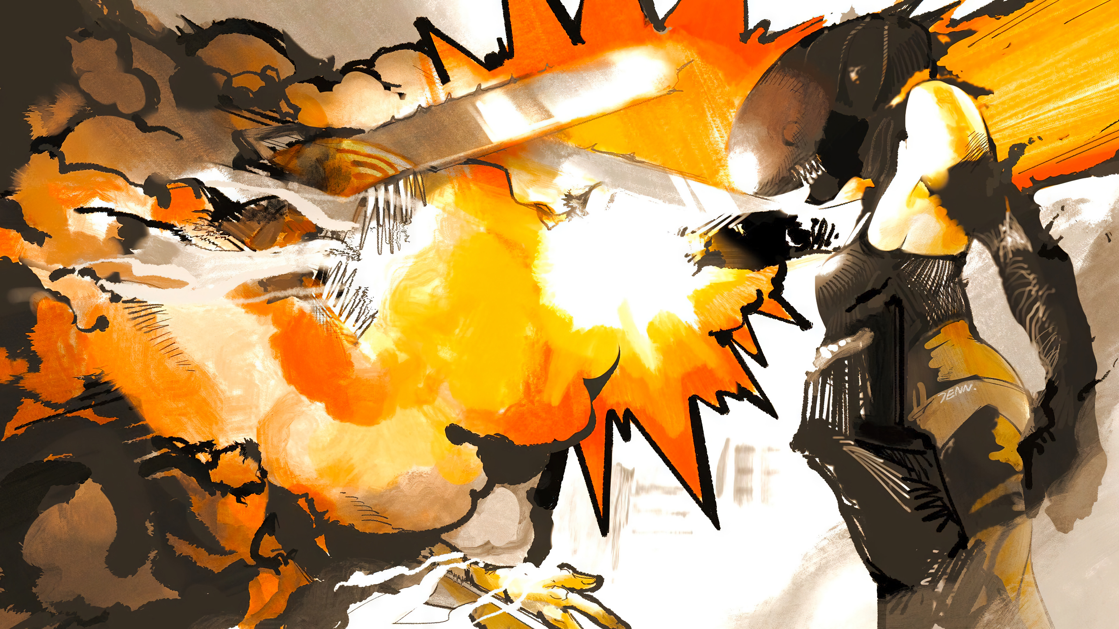 Chainsaw Man Denji vs. Reze Bomb Devil Hybrid Form Wallpaper 4K HD PC j