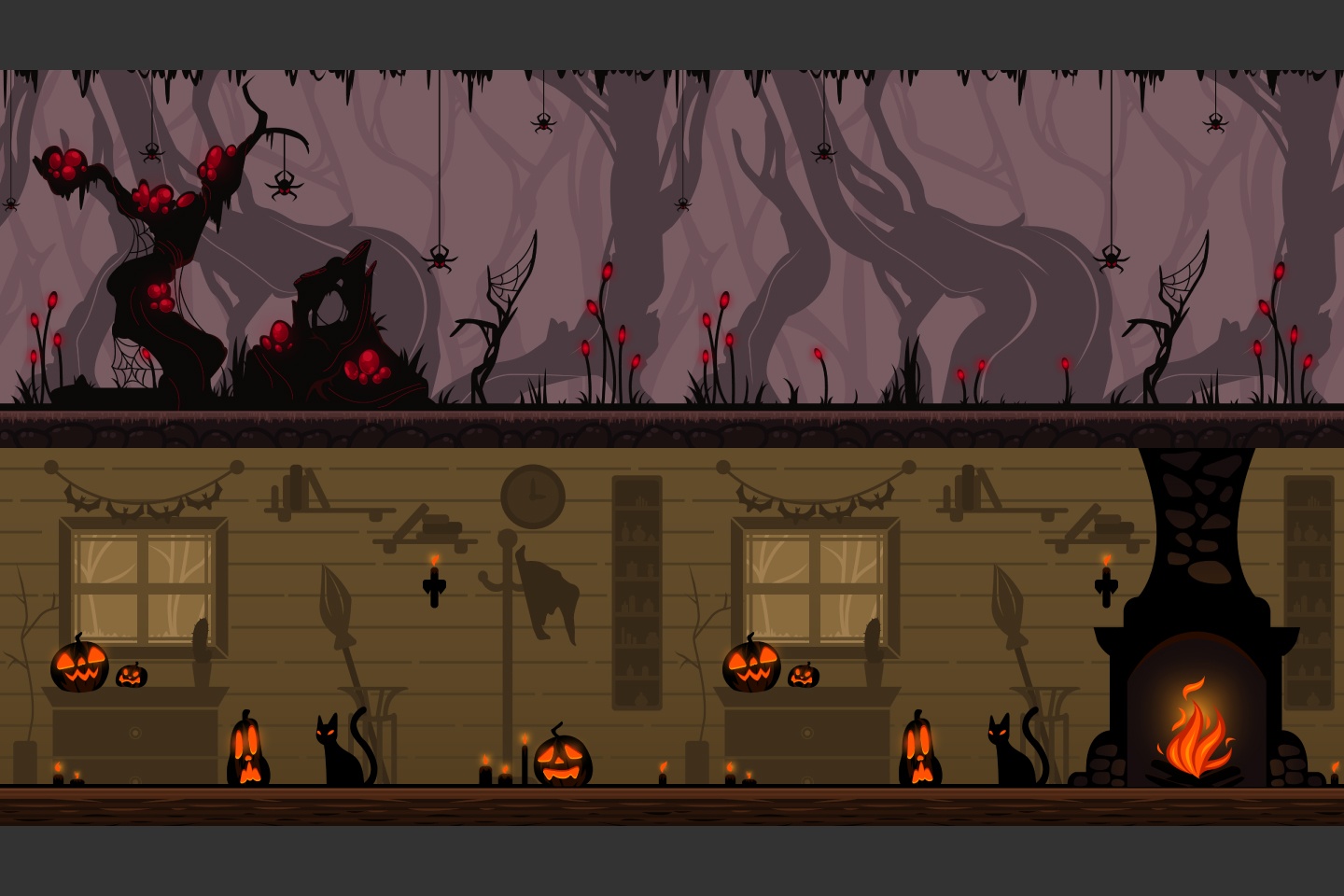 Free Halloween 2D Game Background