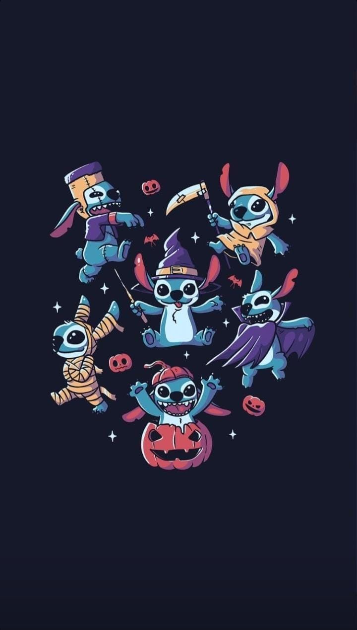 stitch halloween disney lockscreen
