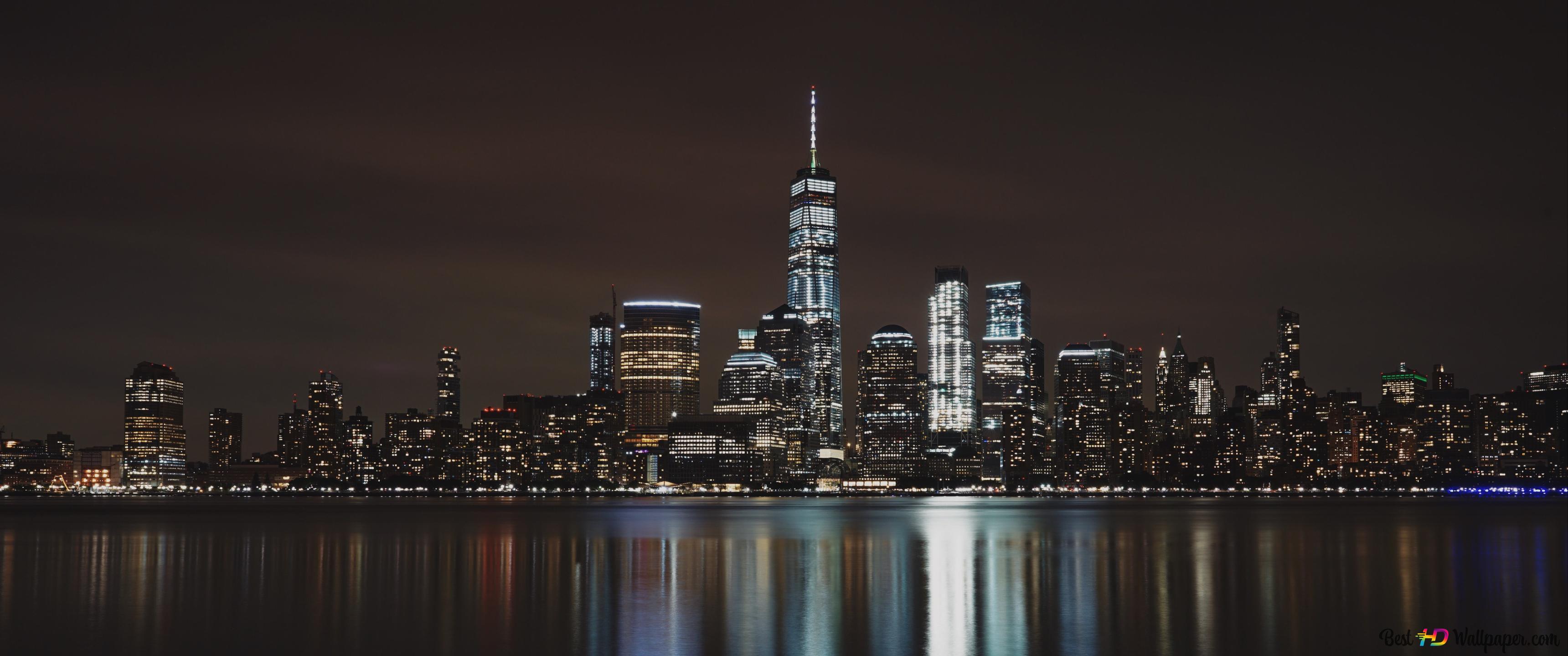 New York City At Night 4K wallpaper download