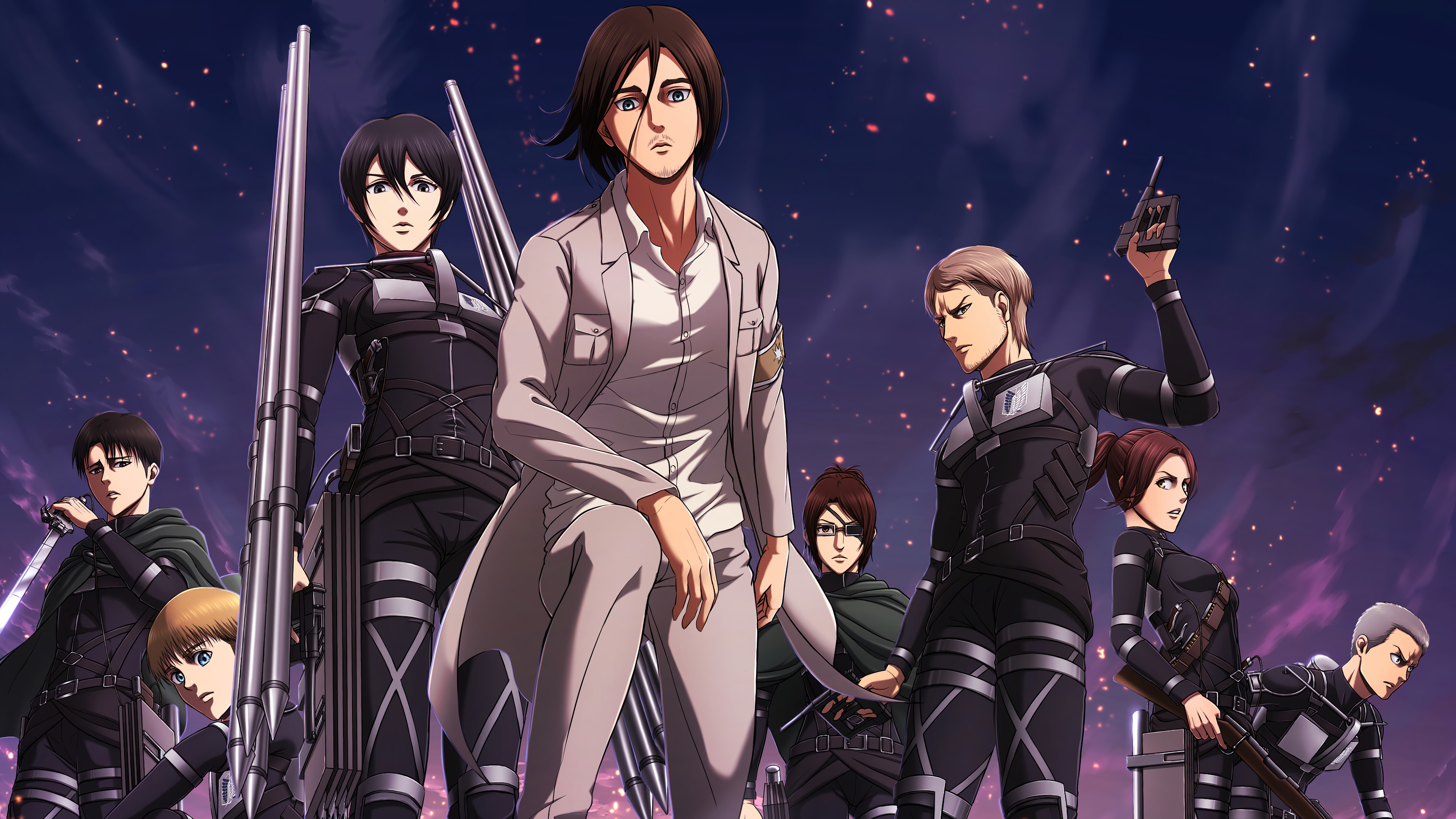 Attack on Titan Wallpaper 4K, Character poster, Mikasa Ackerman