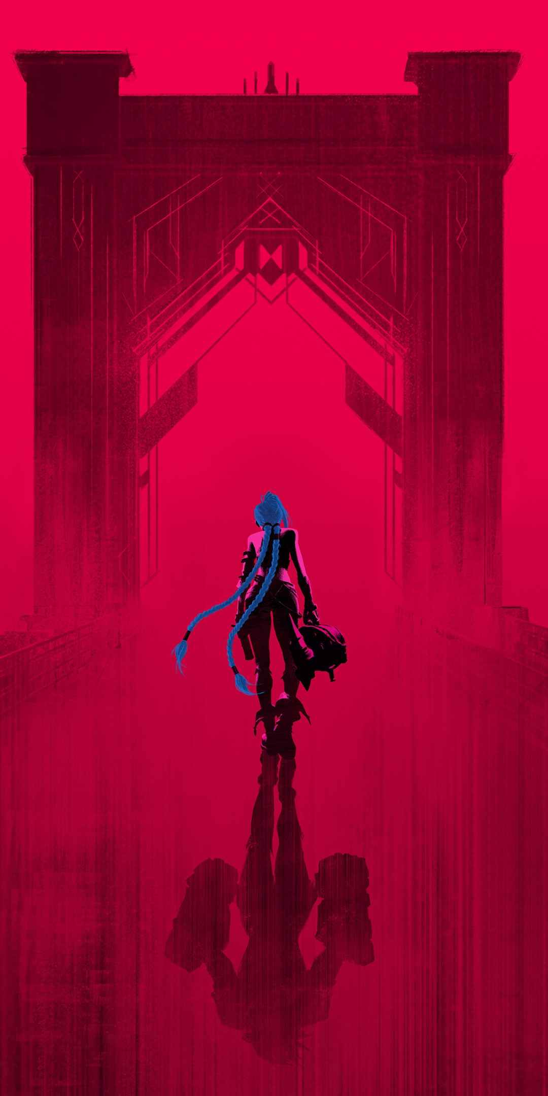 Jinx Wallpaper 4K, Red aesthetic