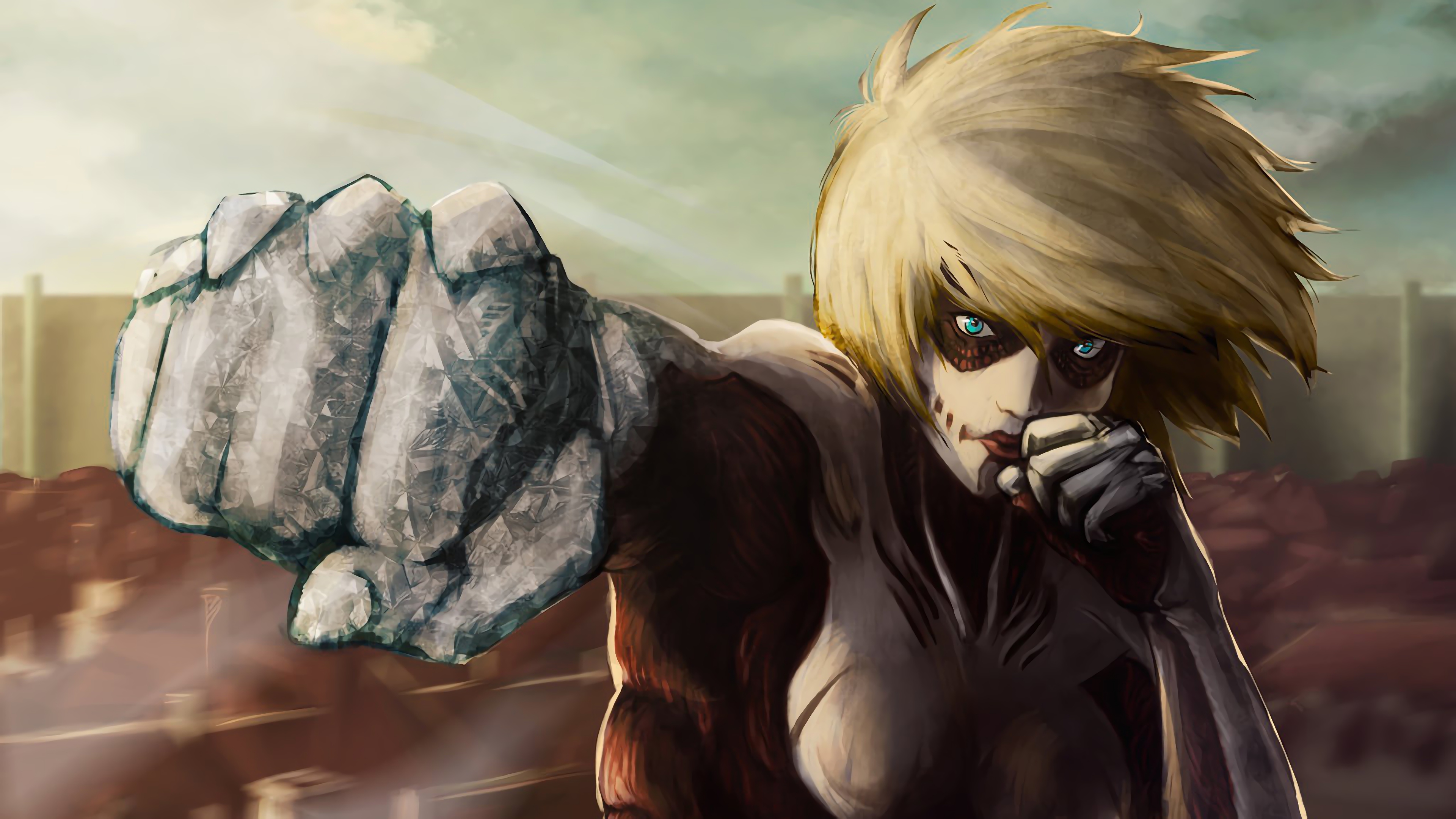 Download Female Titan Anime Attack On Titan 4k Ultra HD Wallpaper