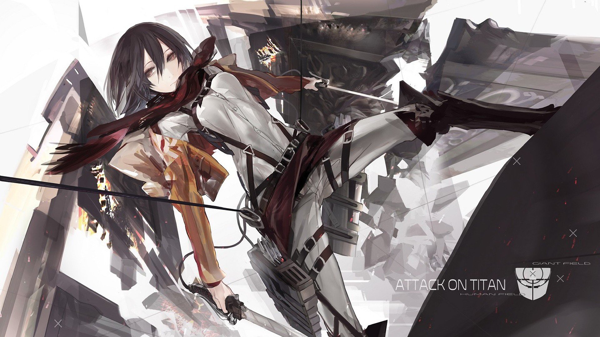 Shingeki no Kyojin, Anime, Anime girls, Mikasa Ackerman Wallpaper HD / Desktop and Mobile Background