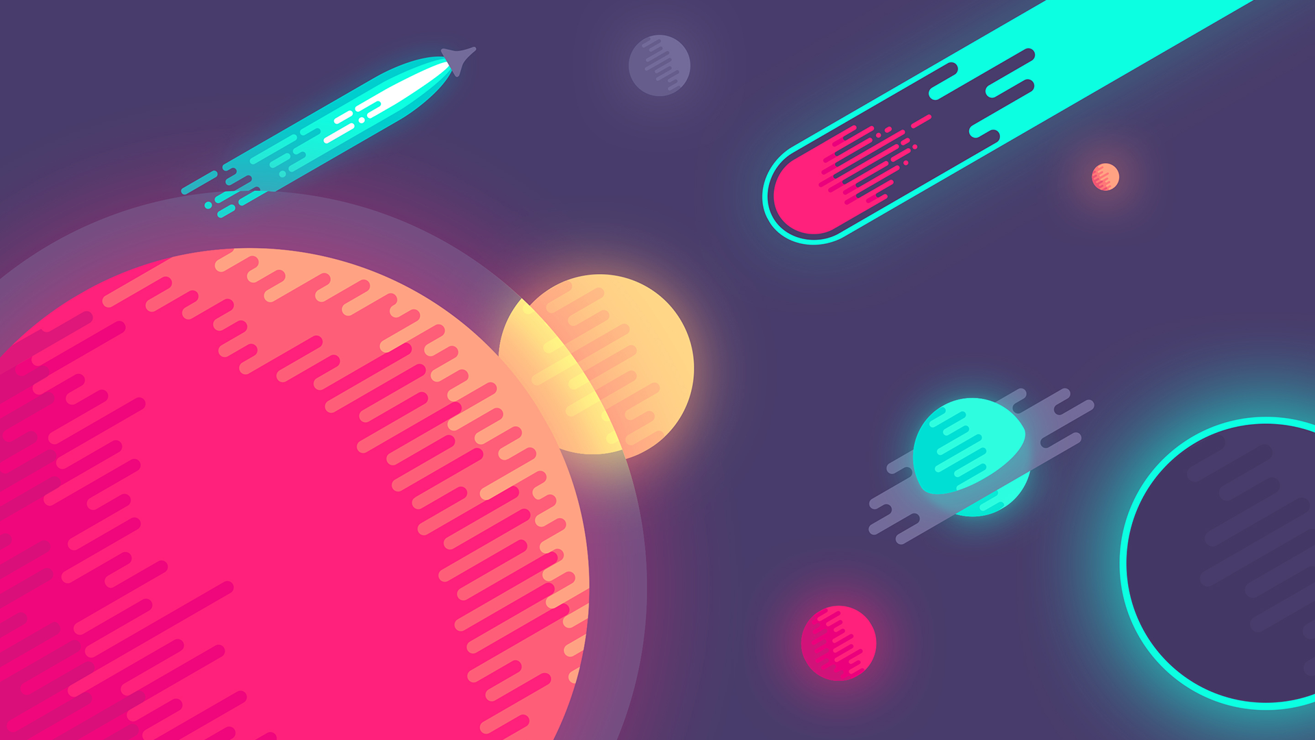 Space Colorful Minimalism Wallpaper, HD Artist Wallpaper, 4k Wallpaper Image, Background, Photos and Picture
