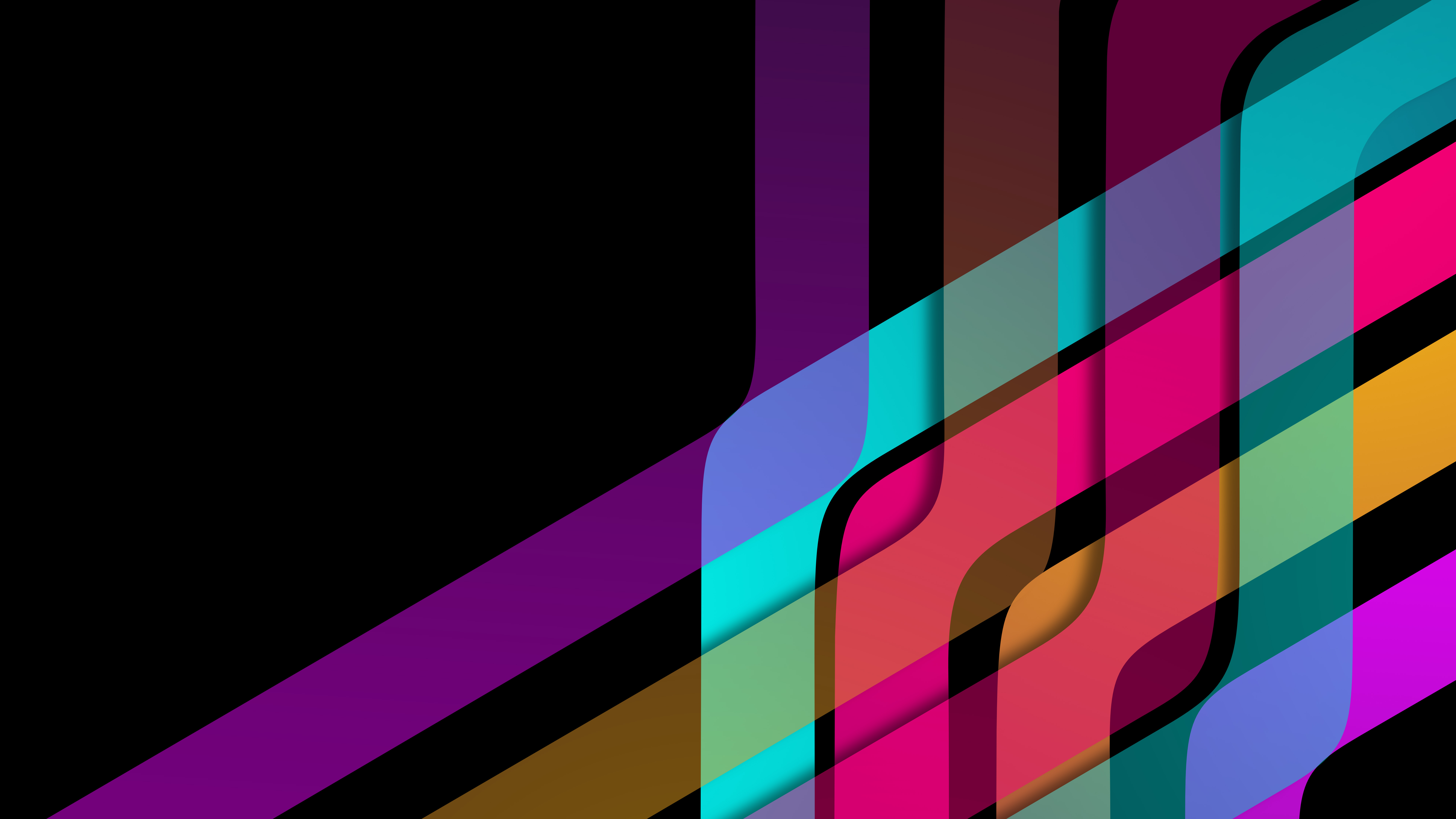 Colorful Minimalist Lines Shapes 4K 8K HD Abstract Wallpaper