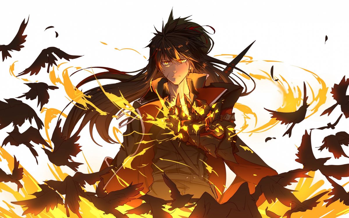Wallpaper Black Haired Male Anime Character, Background Free Image