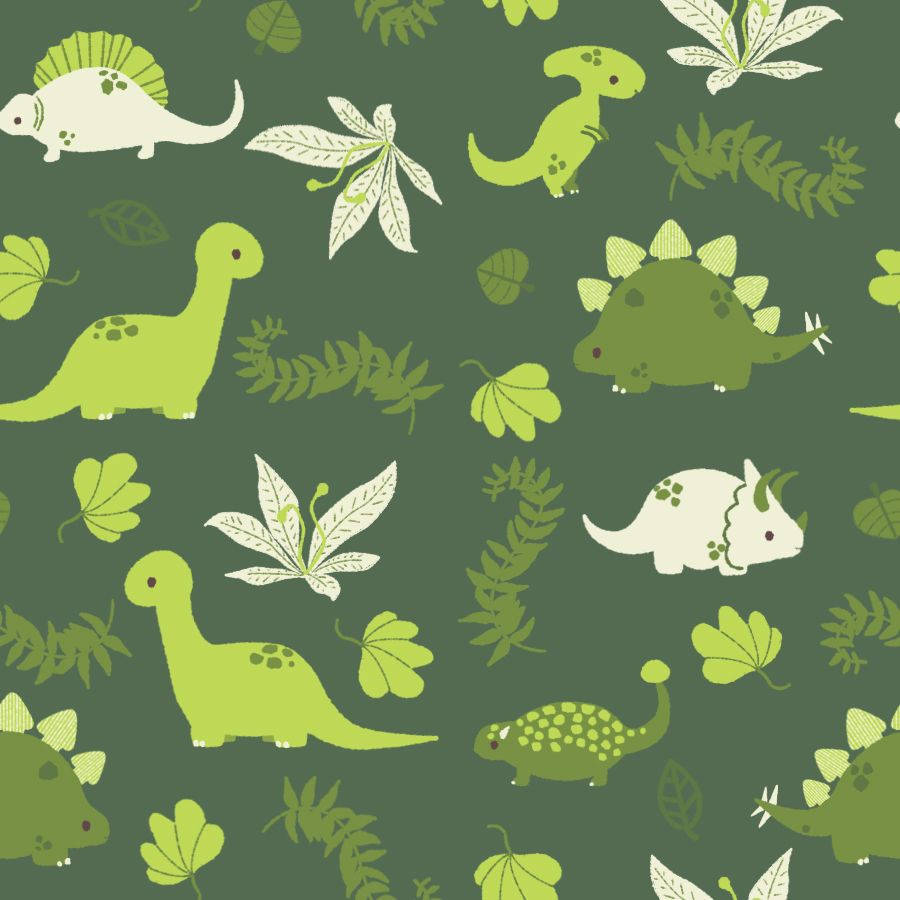 Download Green Theme Aesthetic Dino Wallpaper