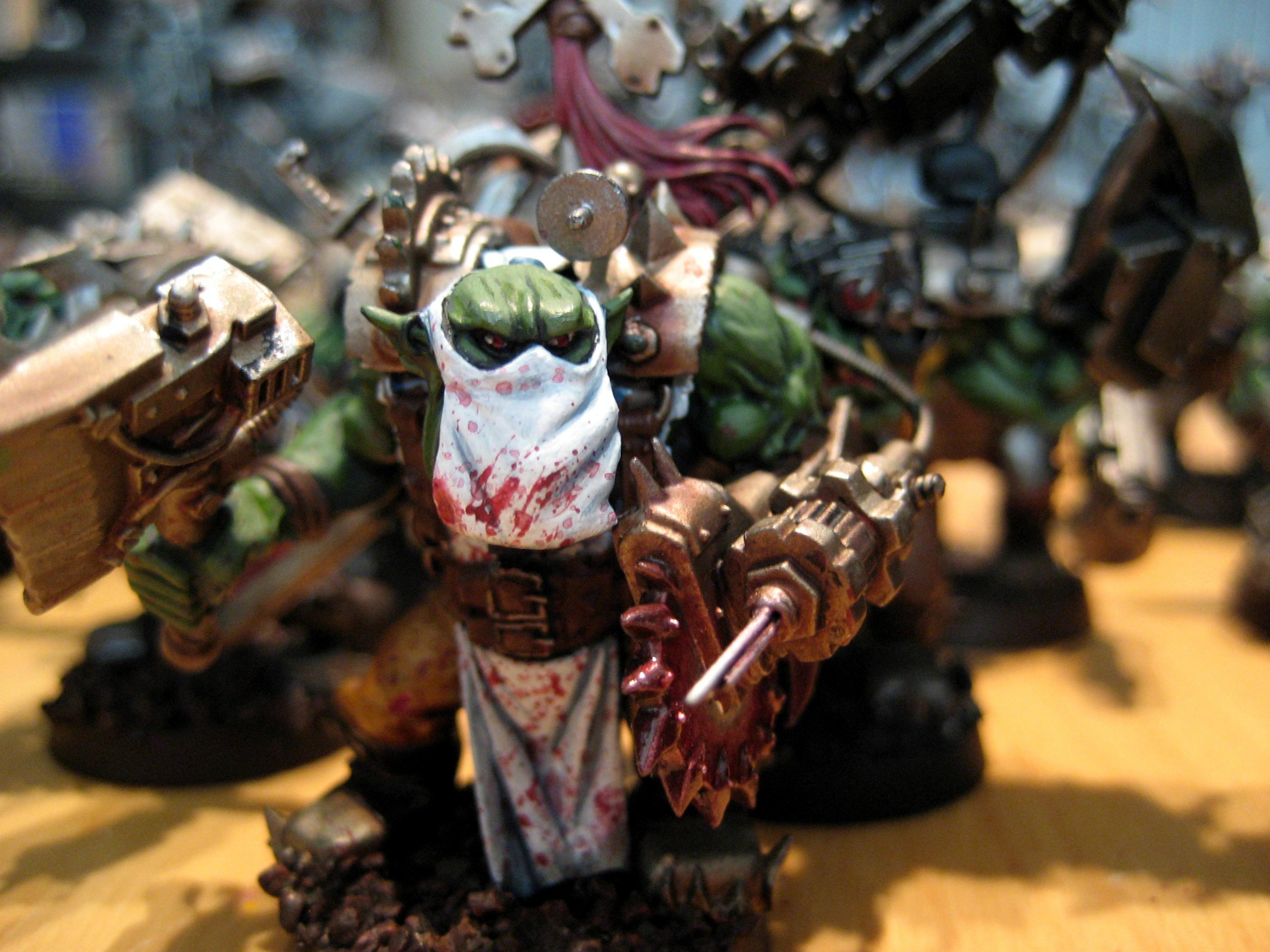 Cybork, Orks, Painboy Boy RibSplitta. Roll the dice to see if I'm getting drunk