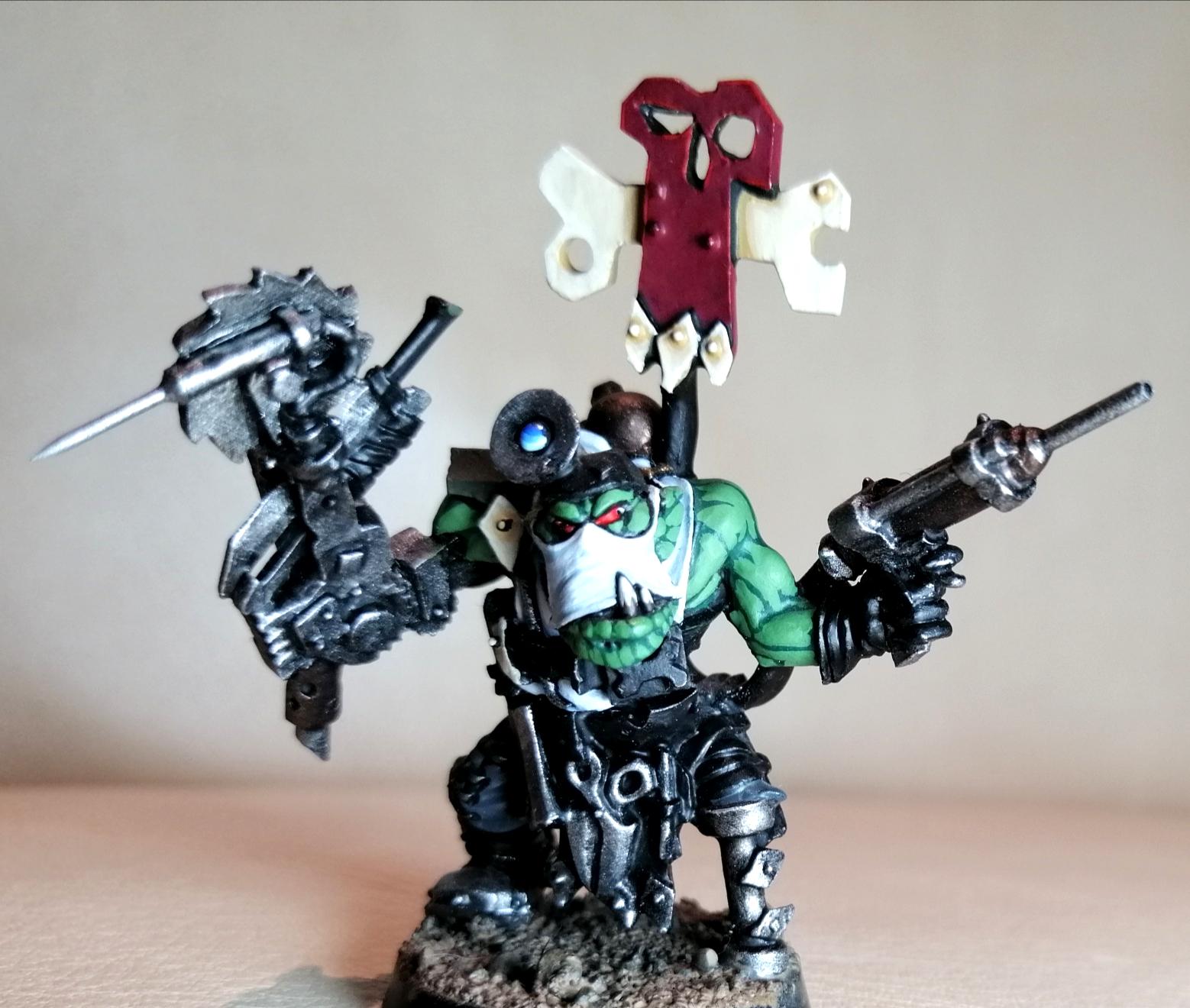 Needle, Orks, Painboy, Saw Painboy WIP. Roll the dice to see if I'm getting drunk
