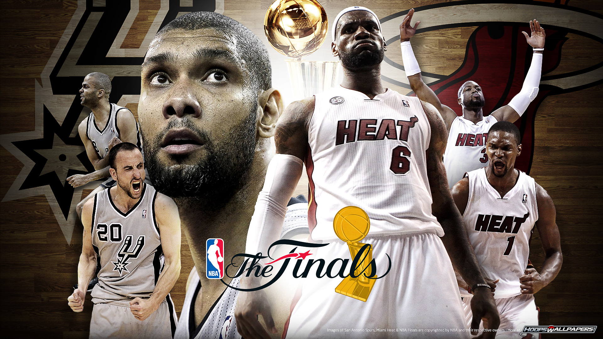 Wallpaper NBA, LeBron James, Miami Heat, San Antonio Spurs, Famous Stars Dwayne Wade, Tim Duncan, Tony Parker, NBA Finals for mobile and desktop, section спорт, resolution 1920x1080
