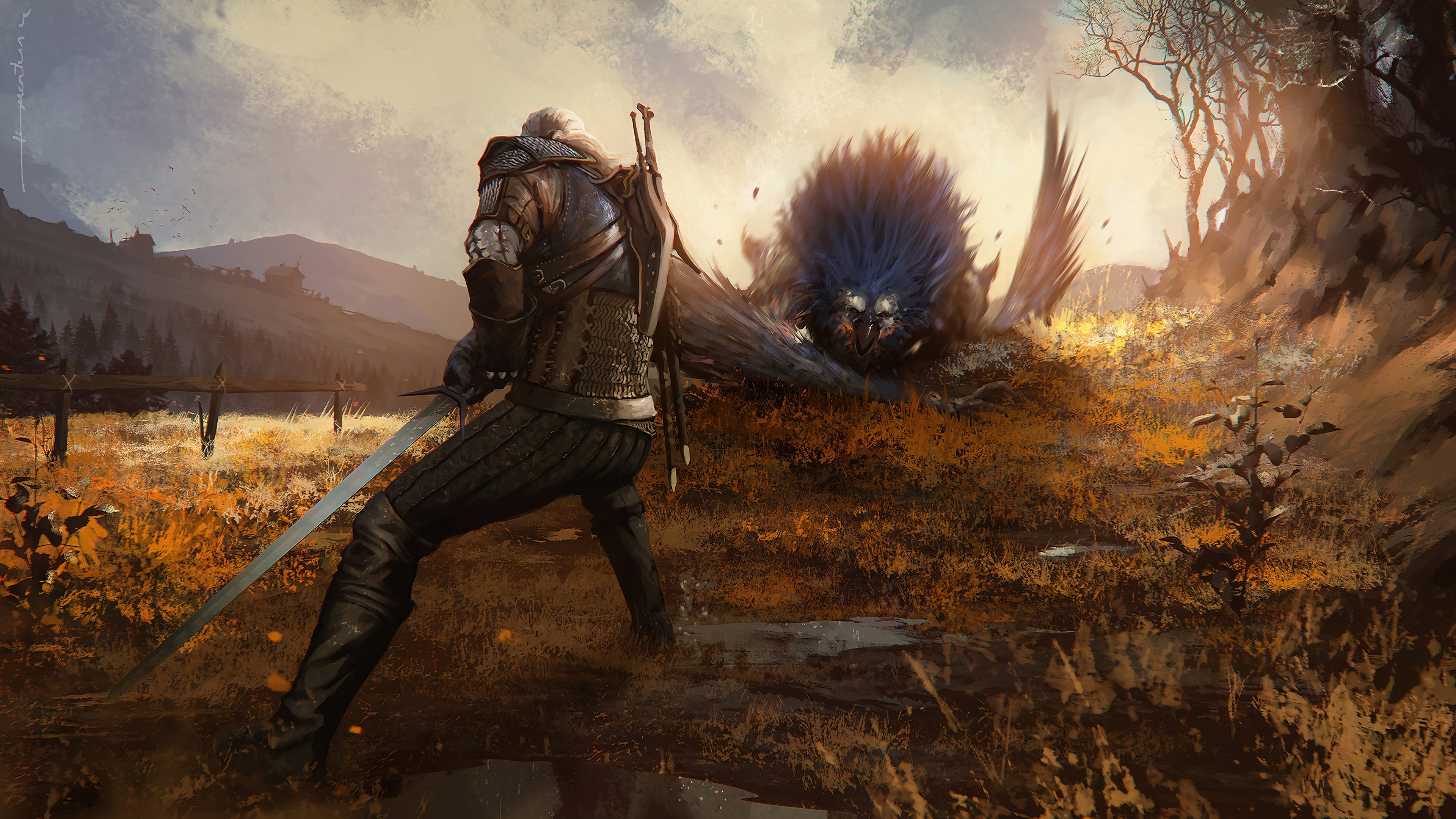 The Witcher 3 Geralt of Rivia Wallpaper 4k for Desktop