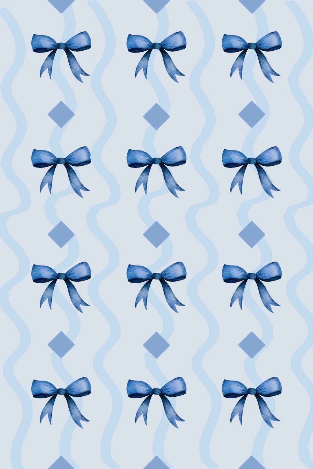 Blue Bow Wallpaper