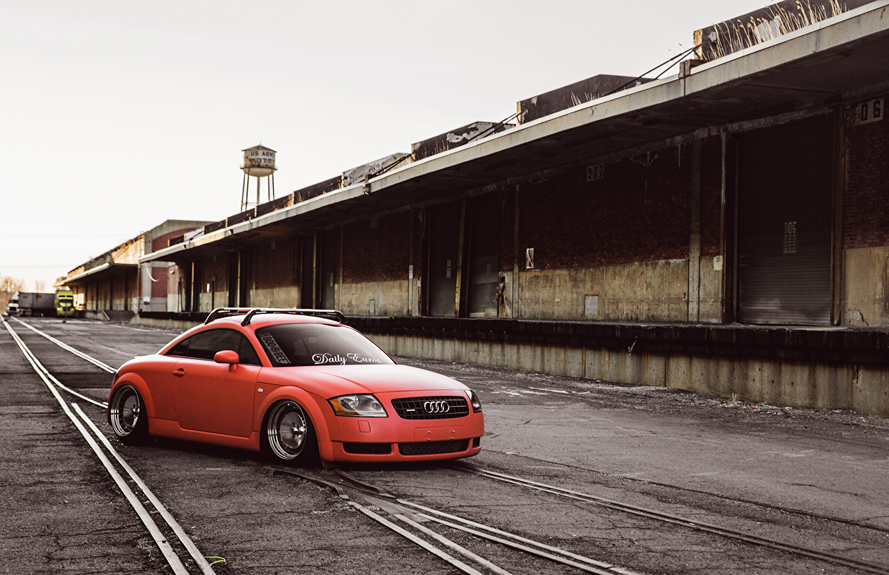Photos Audi Tuning TT Stance Orange Railroads automobile