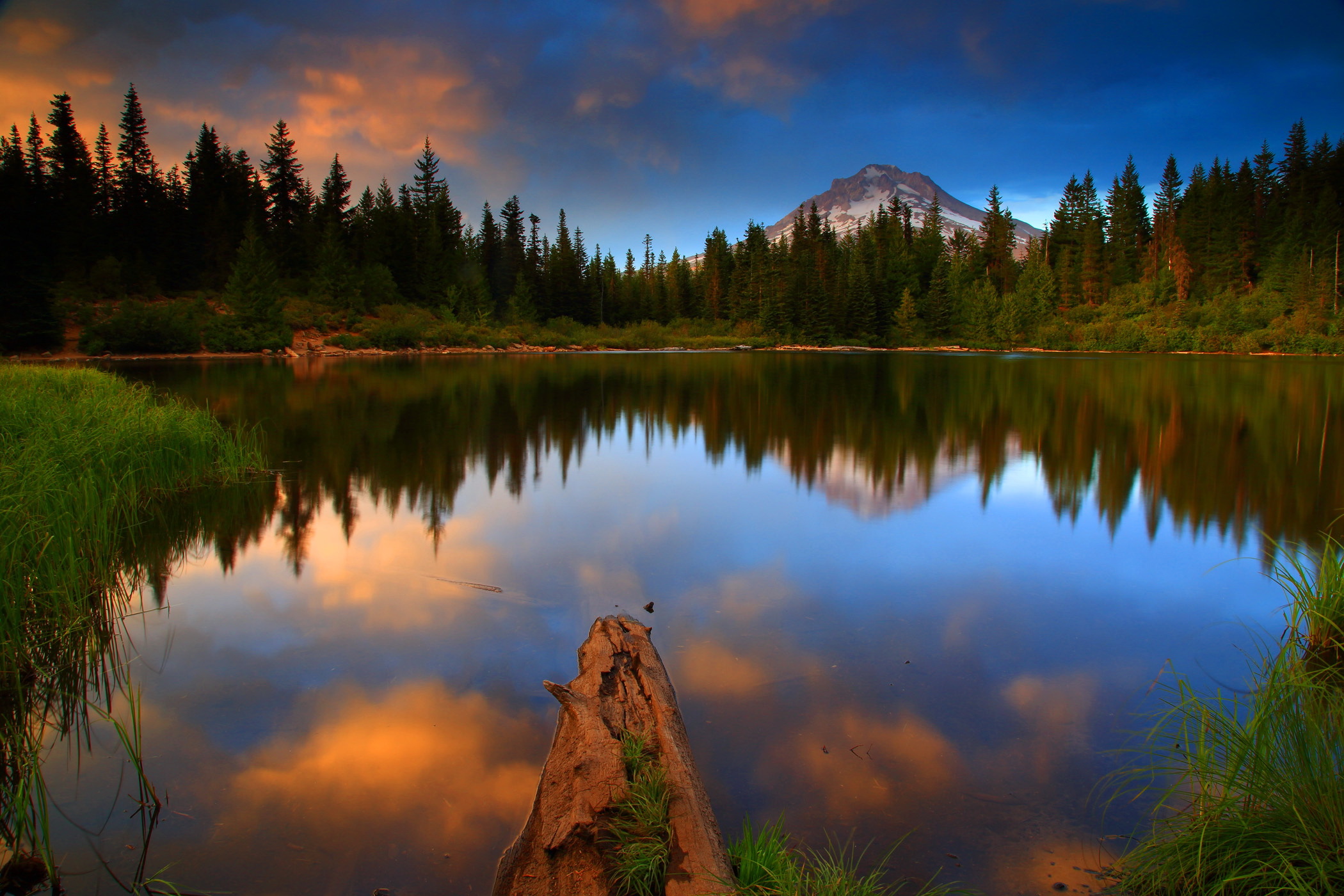 Wallpaper forest, water, landscape, nature, lake, photo, USA, Oregon for mobile and desktop, section пейзажи, resolution 2100x1400