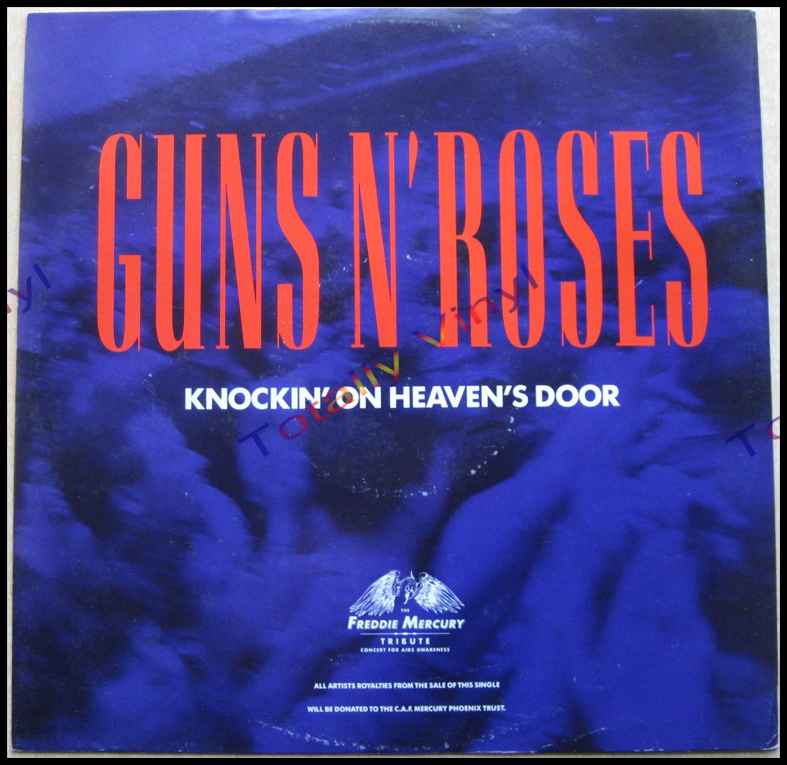 Totally Vinyl Records.. Guns n Roses on heaven's door (LP version) / Knockin on heaven's door (live) 12 inch Picture Cover