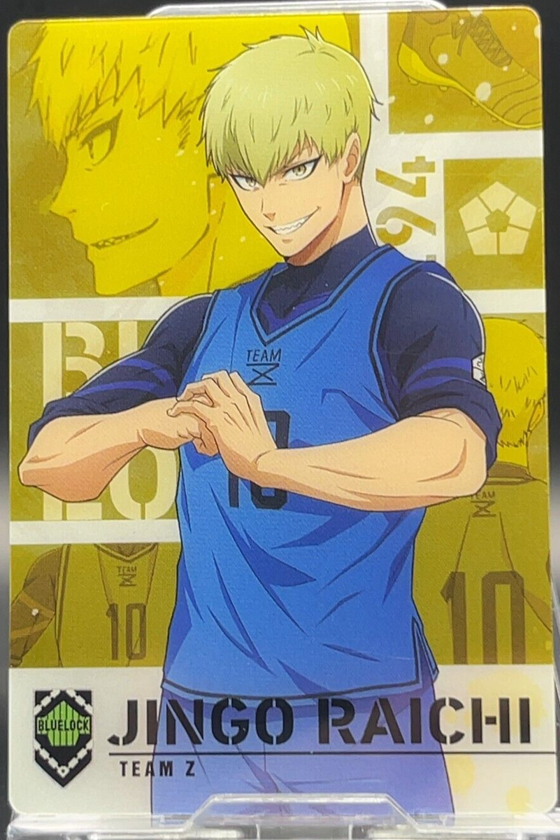 Jingo Raichi -08 Blue Lock Wafer Card Bandai New Football Anime Japan TCG c