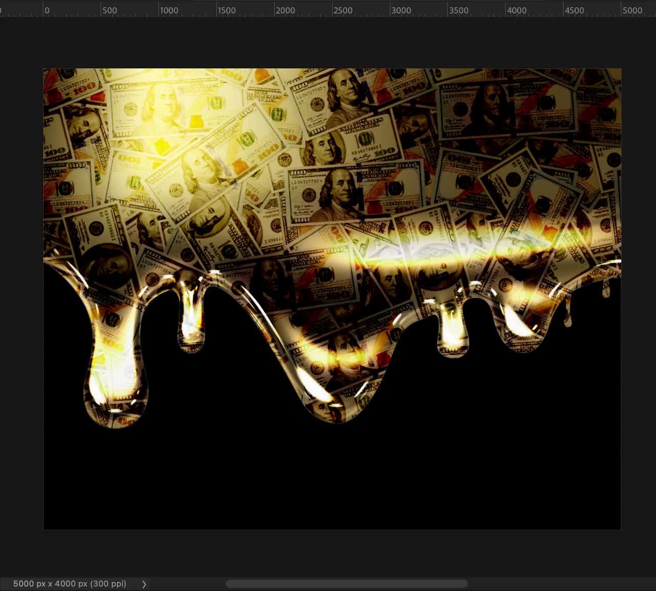 Pink + Gold Dripping Money PNG Overlay Digital Background Gold Money Drip 100 Dollar Bills Download Files