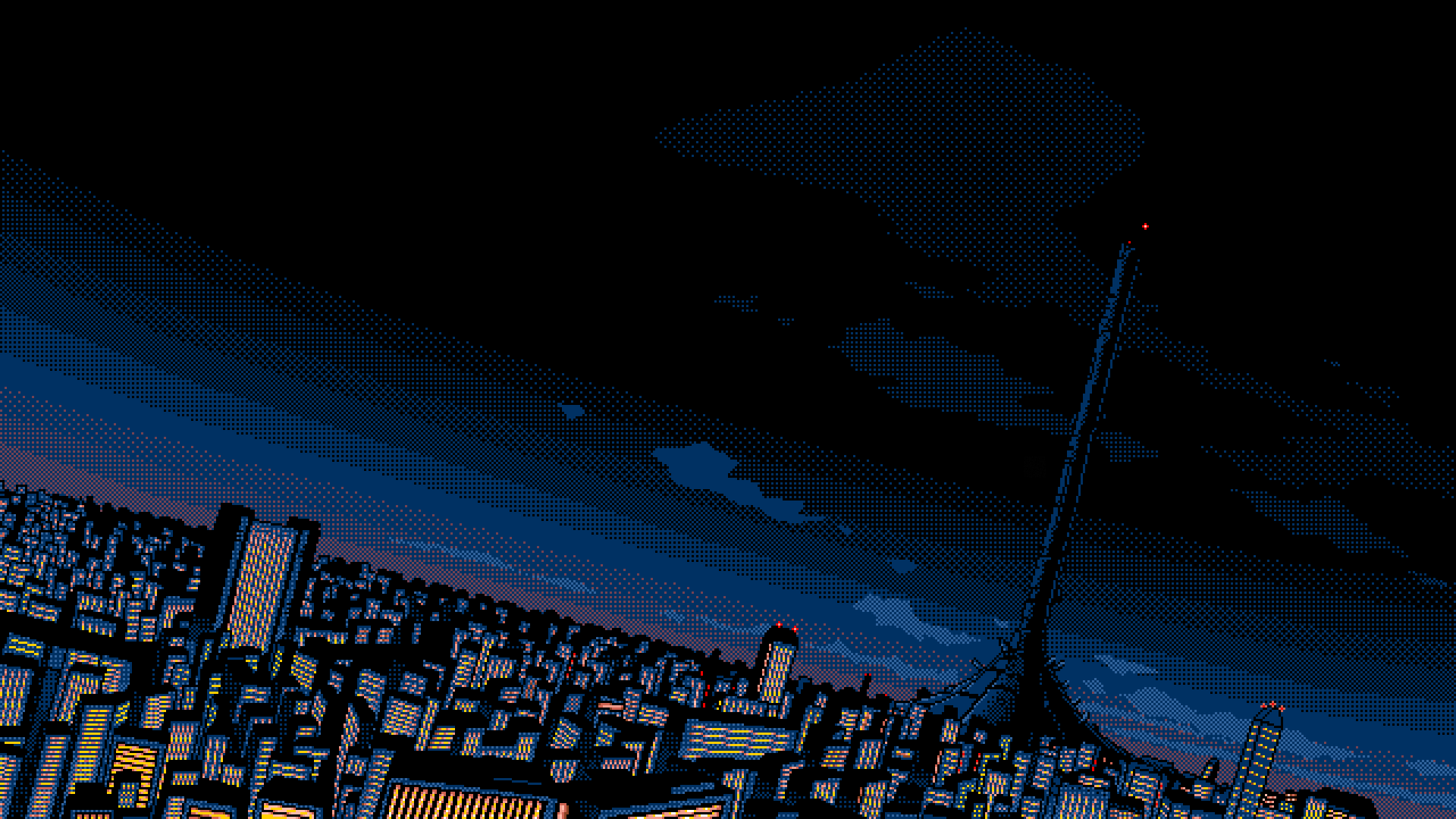 Pixel Art Cityscape: Stunning HD Wallpaper for Urban Aesthetics