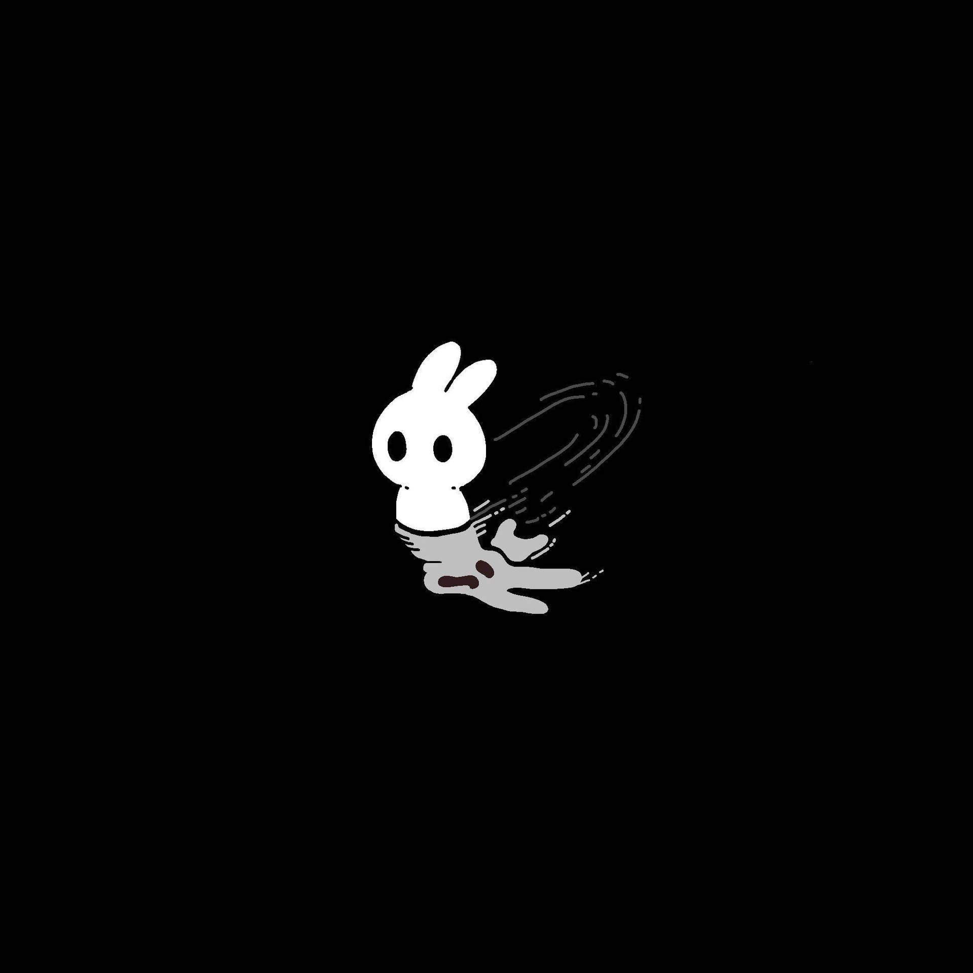 Download Minimalist Goth Bunny Wallpaper