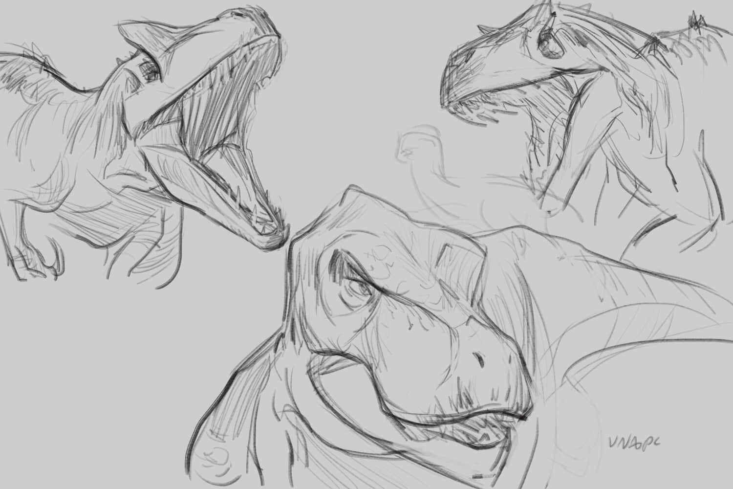 Download T Rex Sketch By Sassy