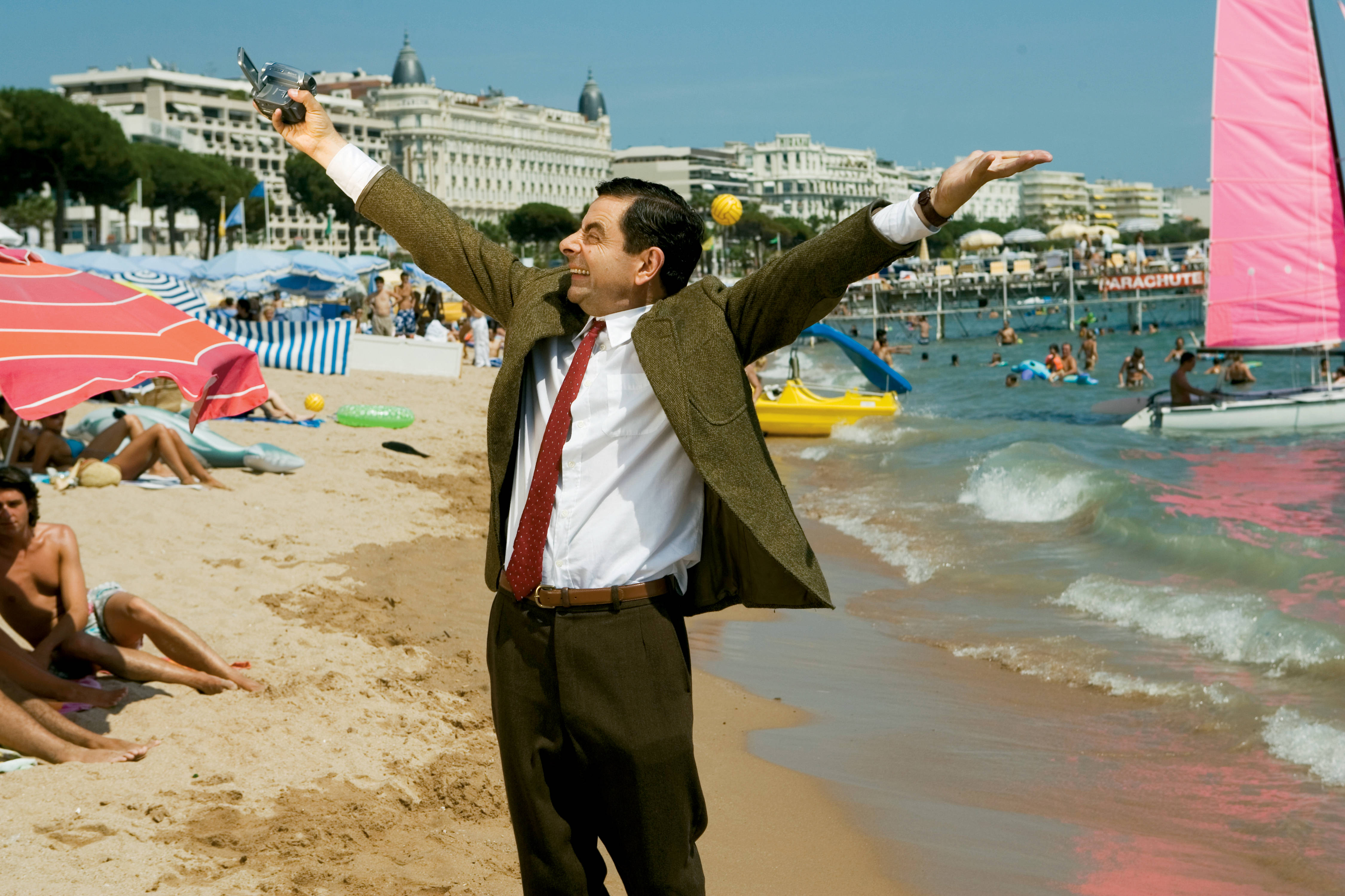 Download Mr Bean 4K Beach Wallpaper