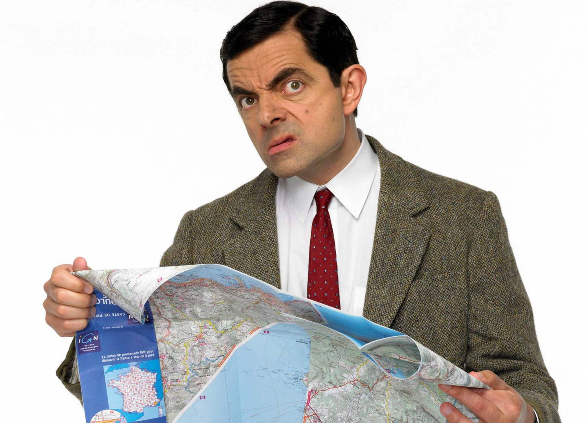 Download Mr. Bean Holiday Map Wallpaper