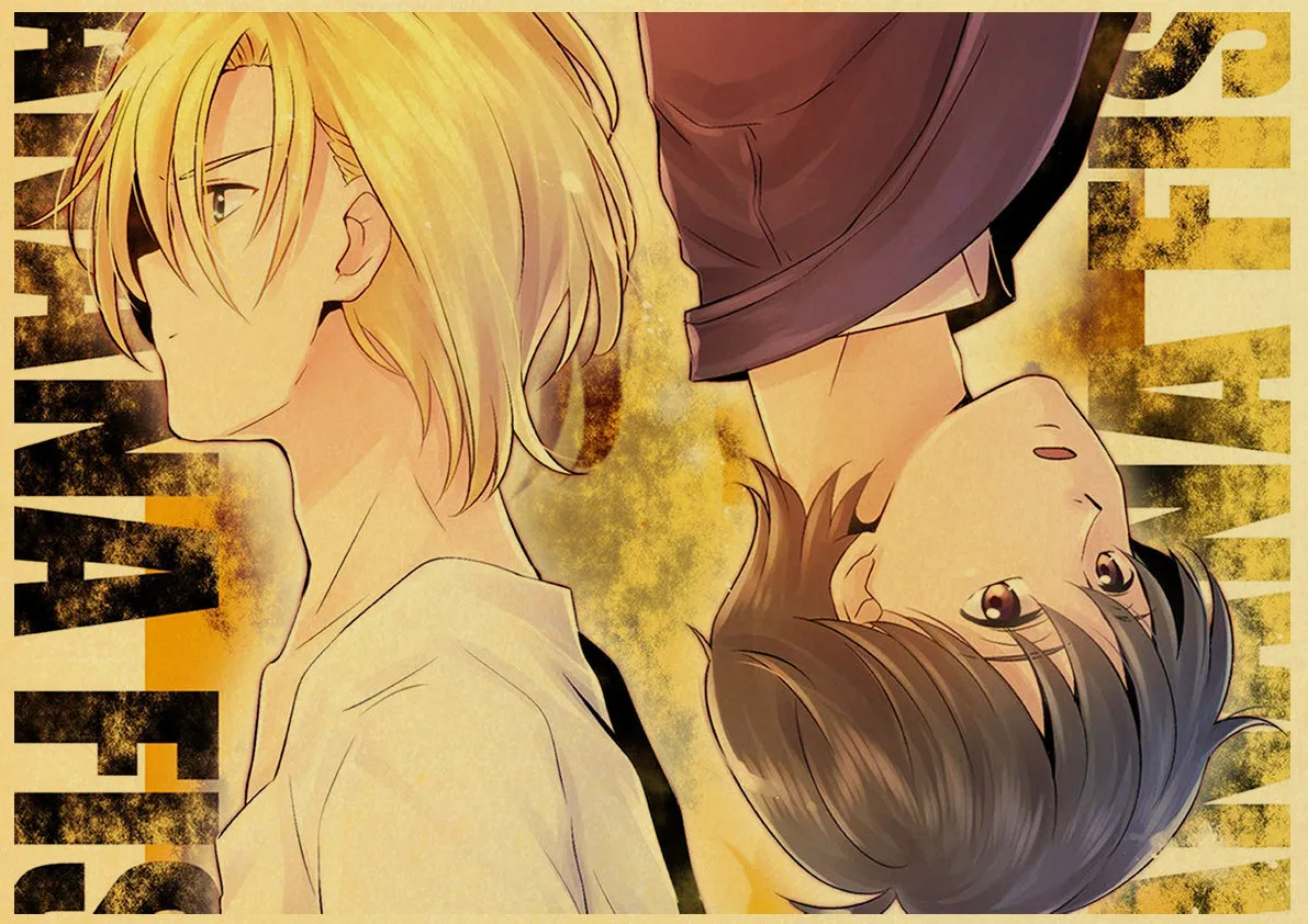 Classic Japanese Anime Banana Fish 02 Retro Poster For Home Bar Decoration Kraft Poster Painting Wall Decals