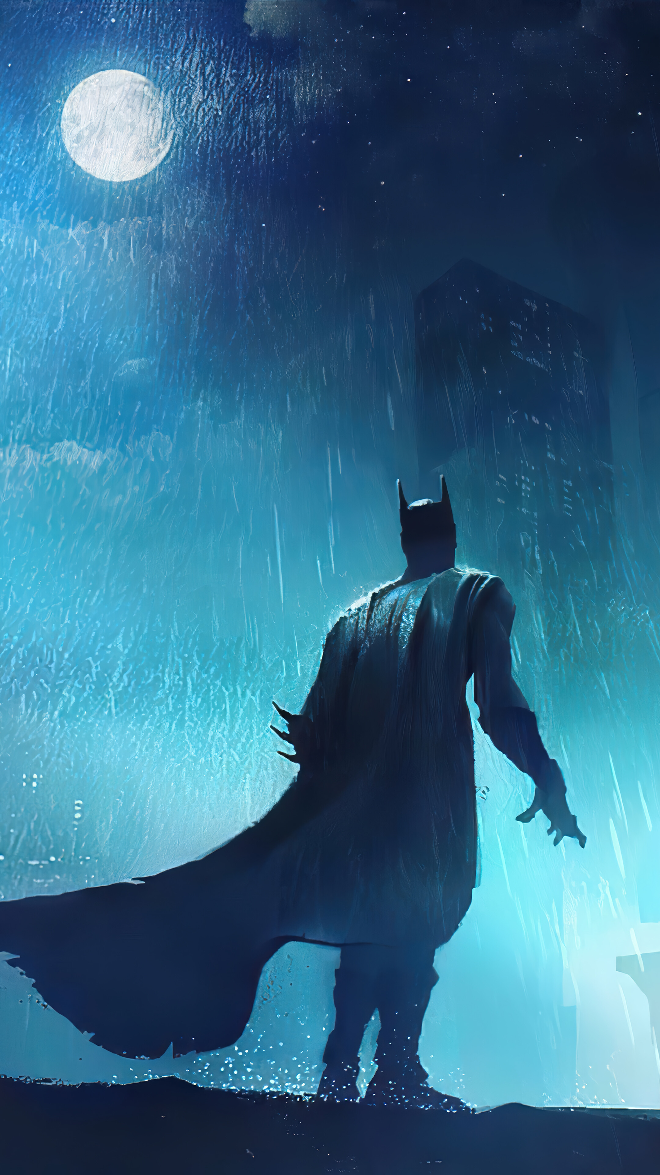 Batman Gotham City Raining Wallpaper 4K HD PC a