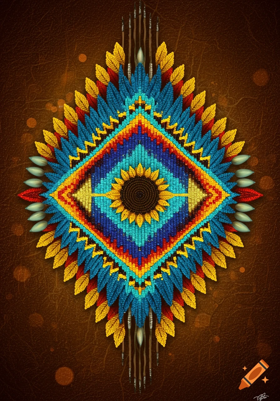Wallpaper Huichol Art created on Craiyon