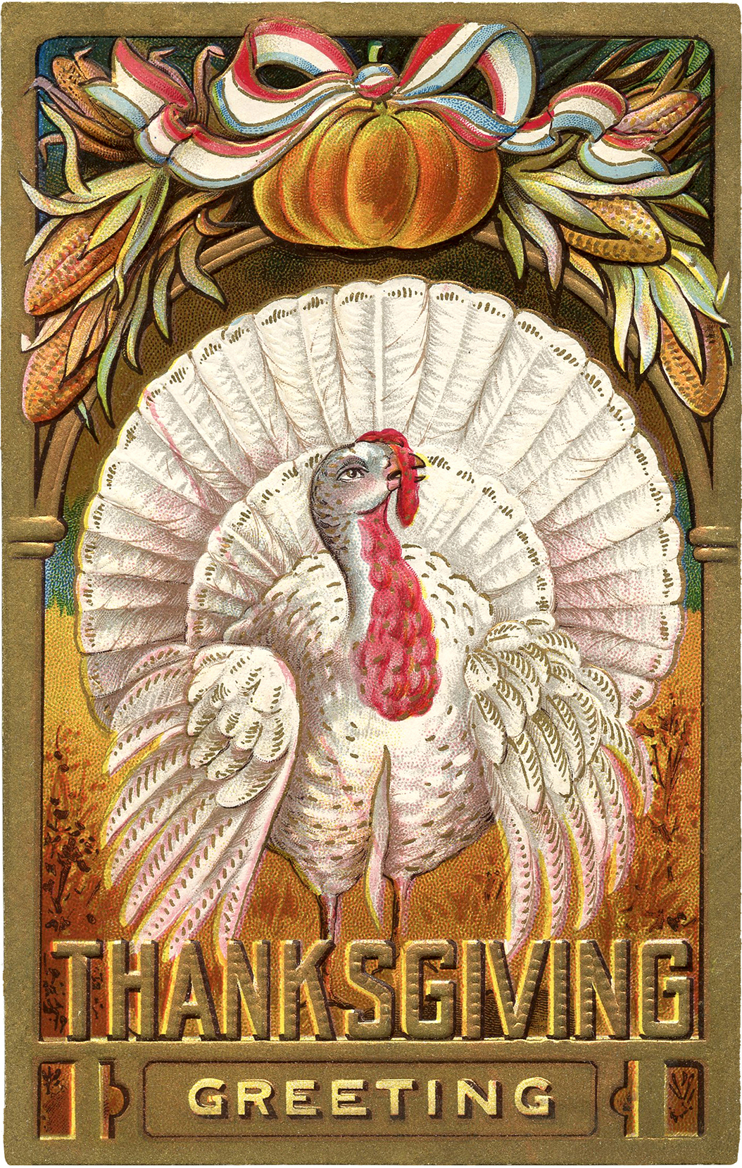 White Turkey Image Thanksgiving! Graphics Fairy