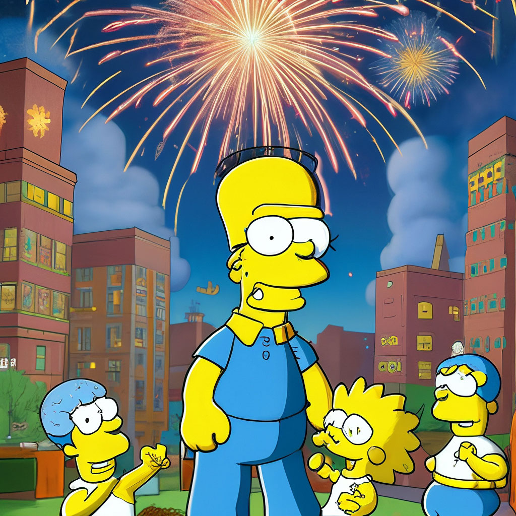 The simpsons New Year