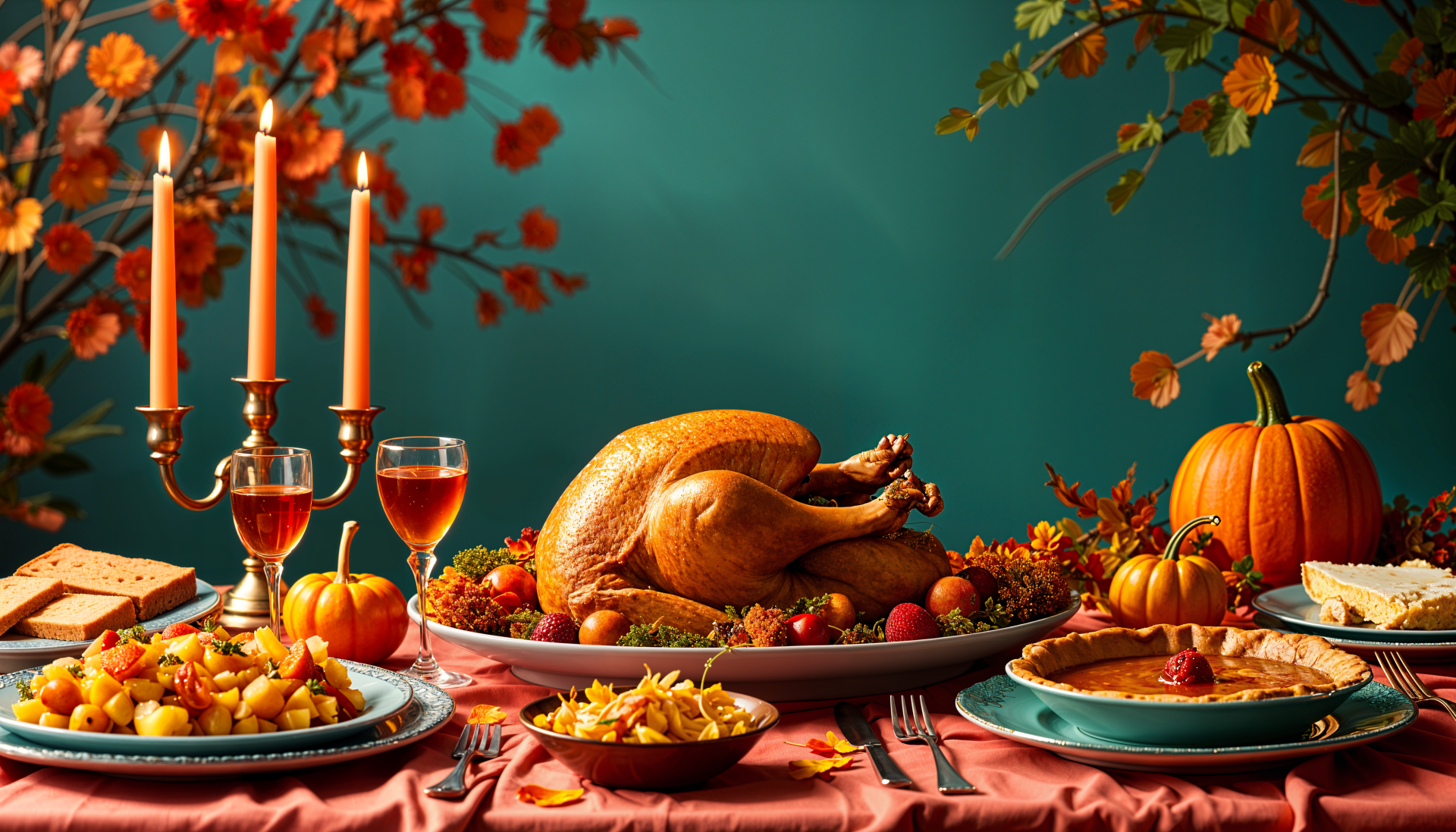 Thanksgiving Feast: A 4K Ultra HD Wallpaper to Celebrate the Season