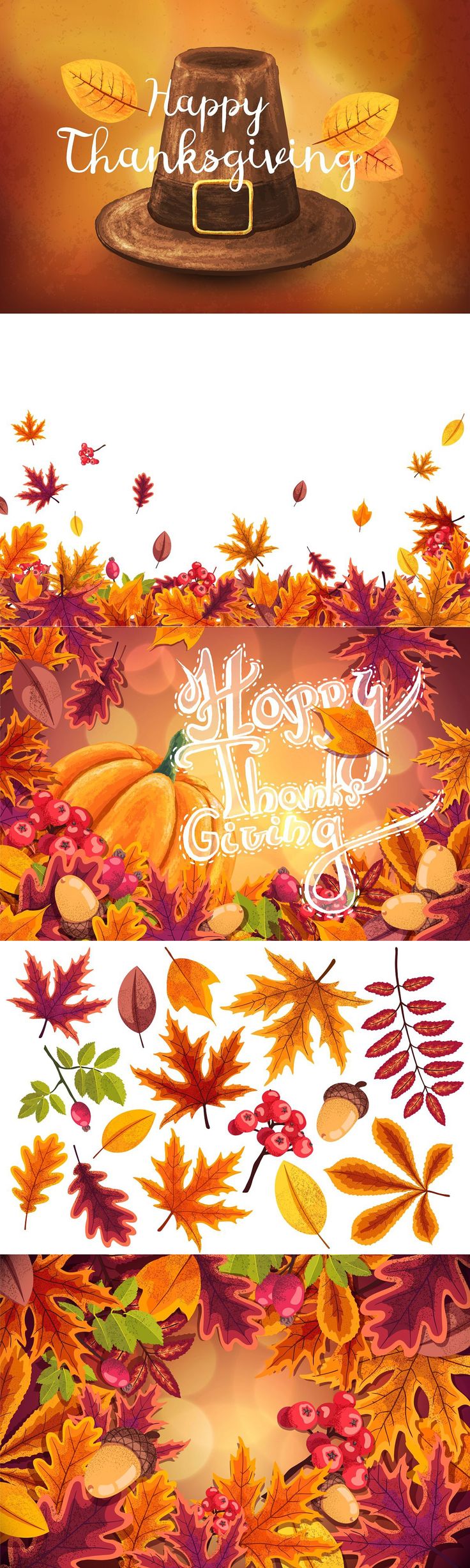 Thanksgiving background set