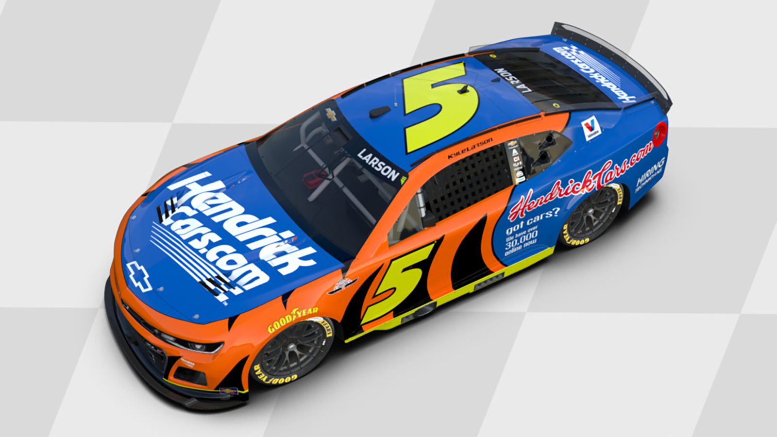 Kyle Larson, Hendrick Motorsports Unveil GRRR EAT Throwback Scheme