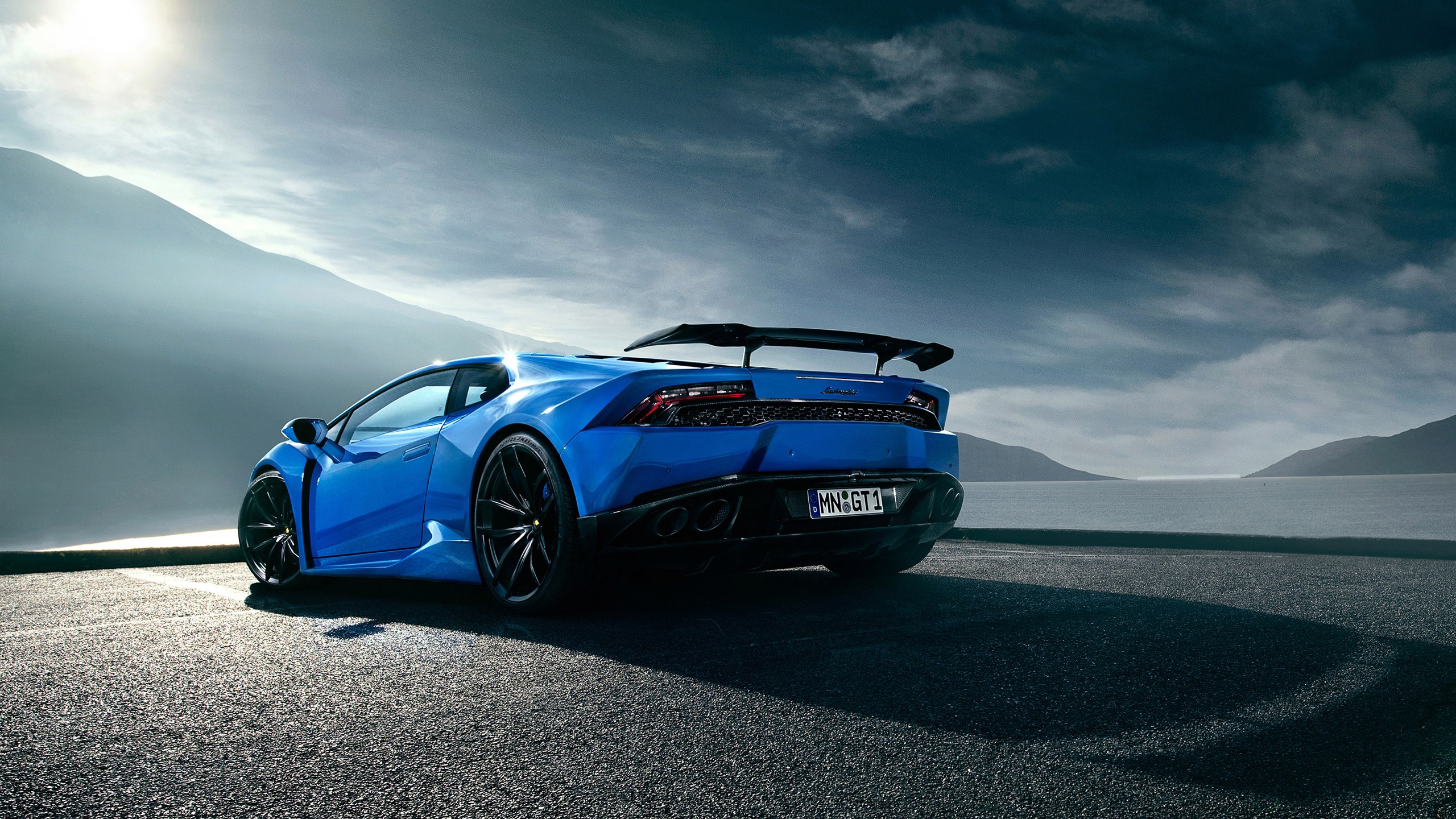 Blue Lamborghini Huracan N Largo Sport Car HD Cars Wallpaper