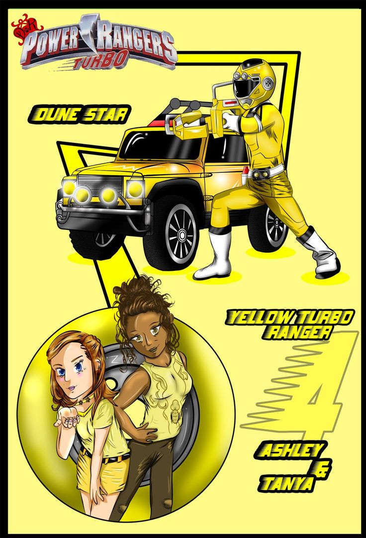 Yellow Turbo Ranger Tanya And Ashley By DK DarkKitty