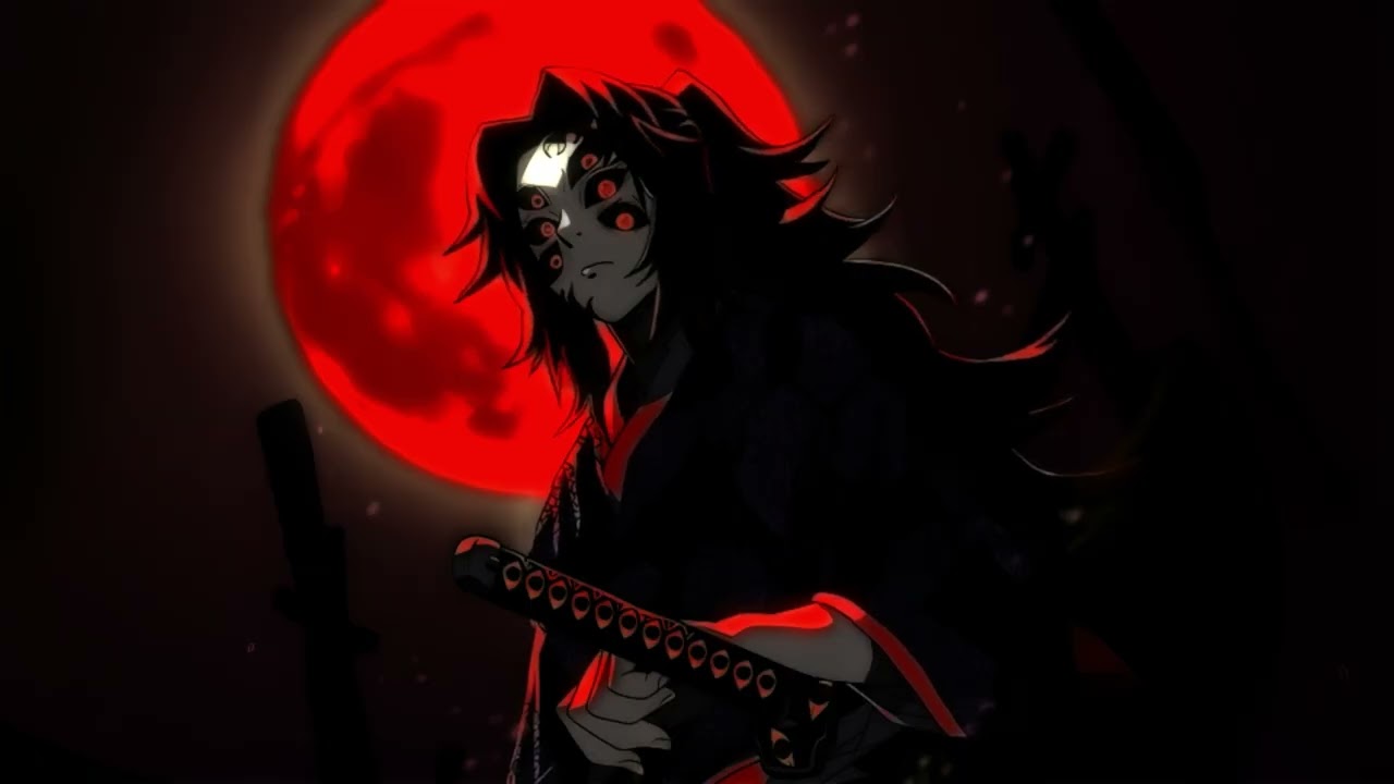 Demon Slayer, kokushibo blood moonlight kimetsu no yaiba anime