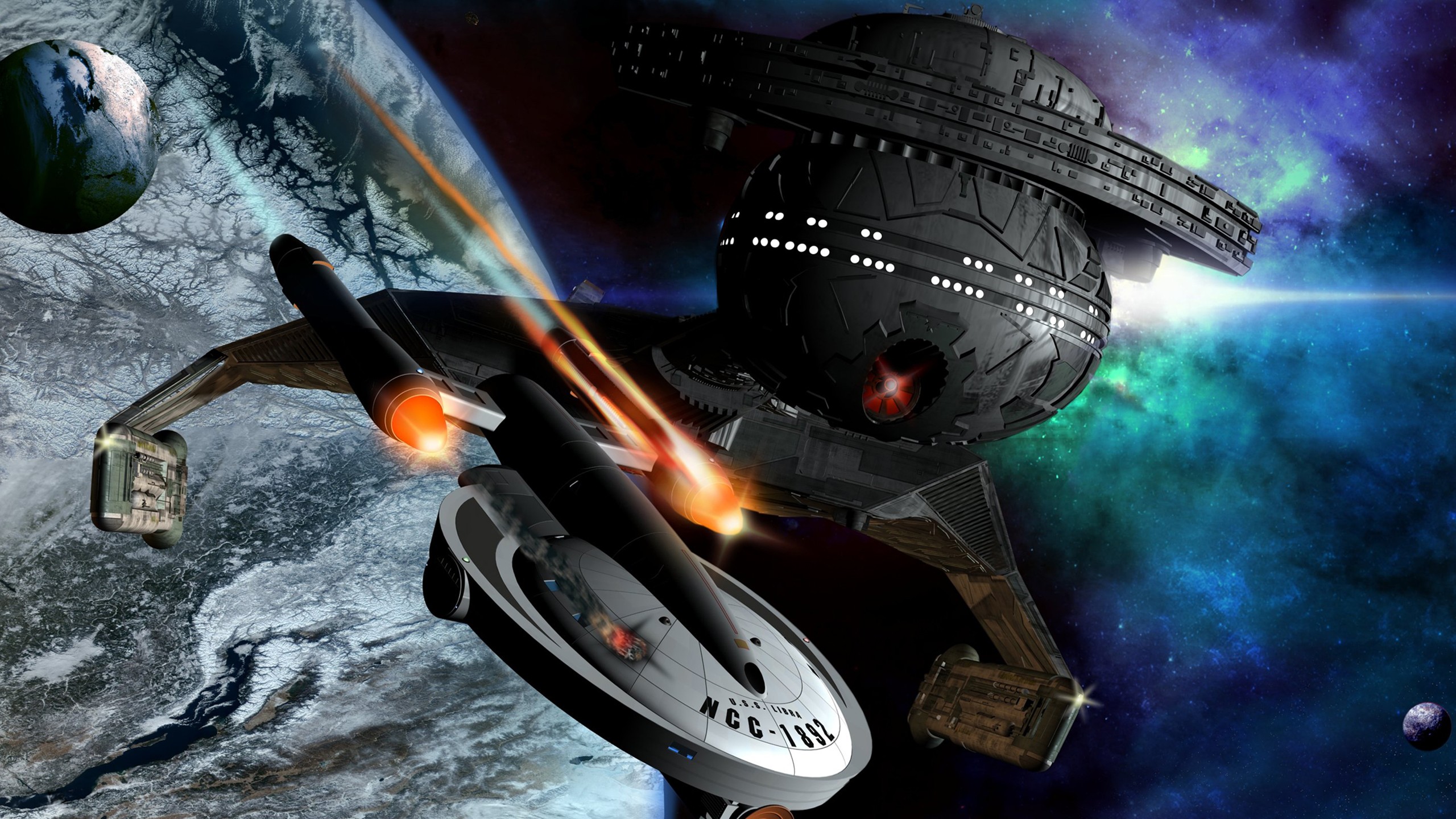 3D Battle Enterprise Klingon Sci Fi Space Star Trek HD Star Trek Wallpaper