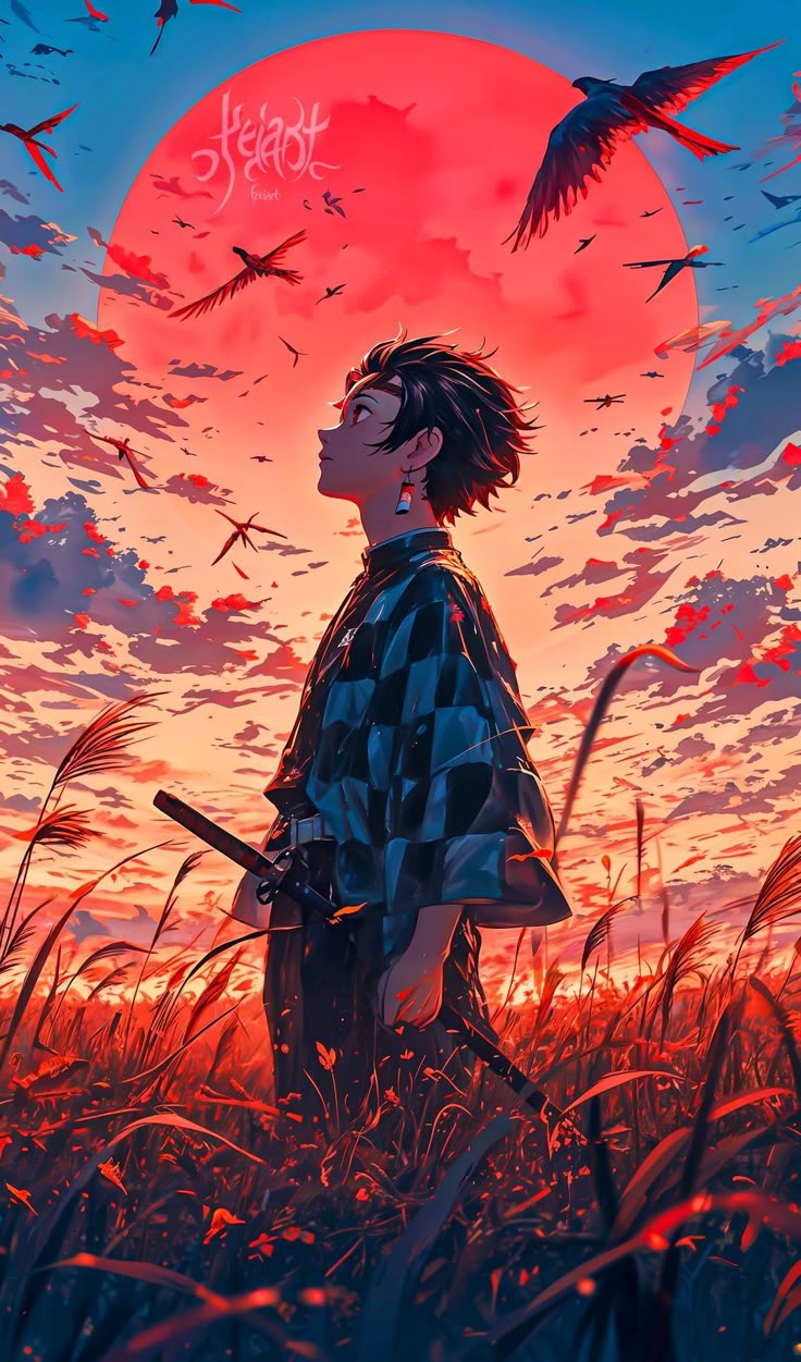 Tanjiro kamado ○ 4k wallpaper. Dem¤n Slayer anime {}