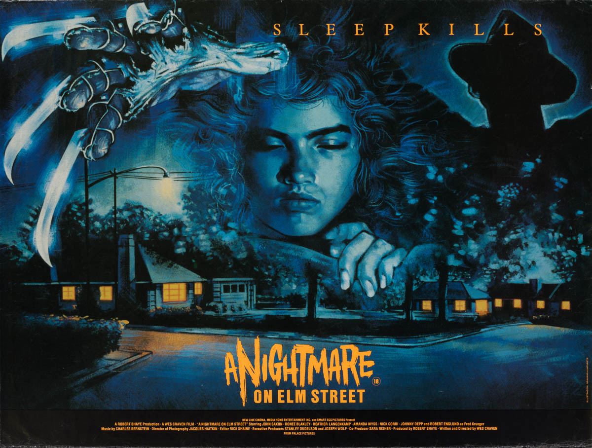 Marquee Poster. Nightmare on Elm Street 1984 UK quad