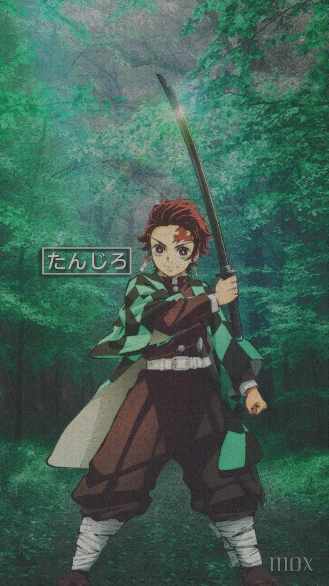 Download Tanjiro venturing into a mysterious forest Wallpaper