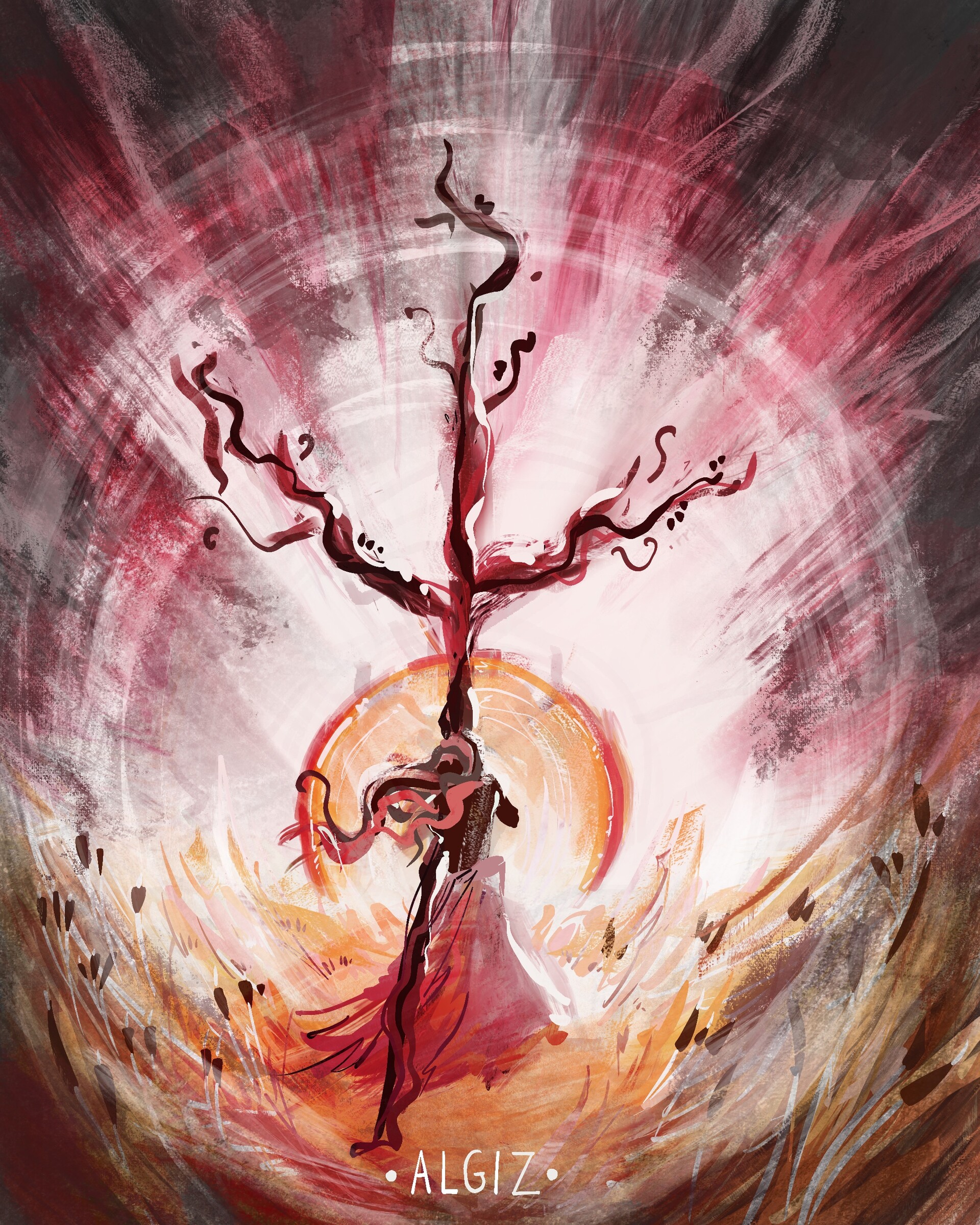 Algiz art of the runes