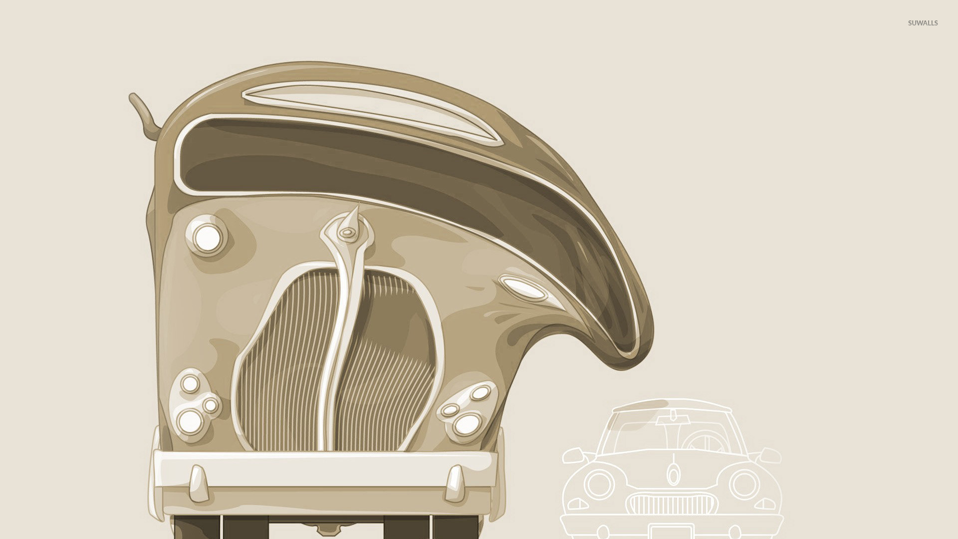 Deformed bus wallpaper Art wallpaper