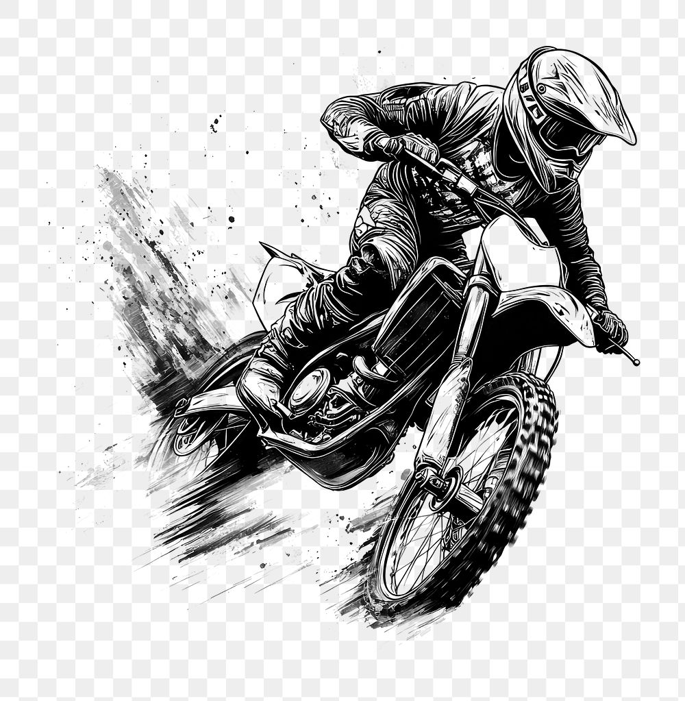 Motorcycle Black And White Image Wallpaper