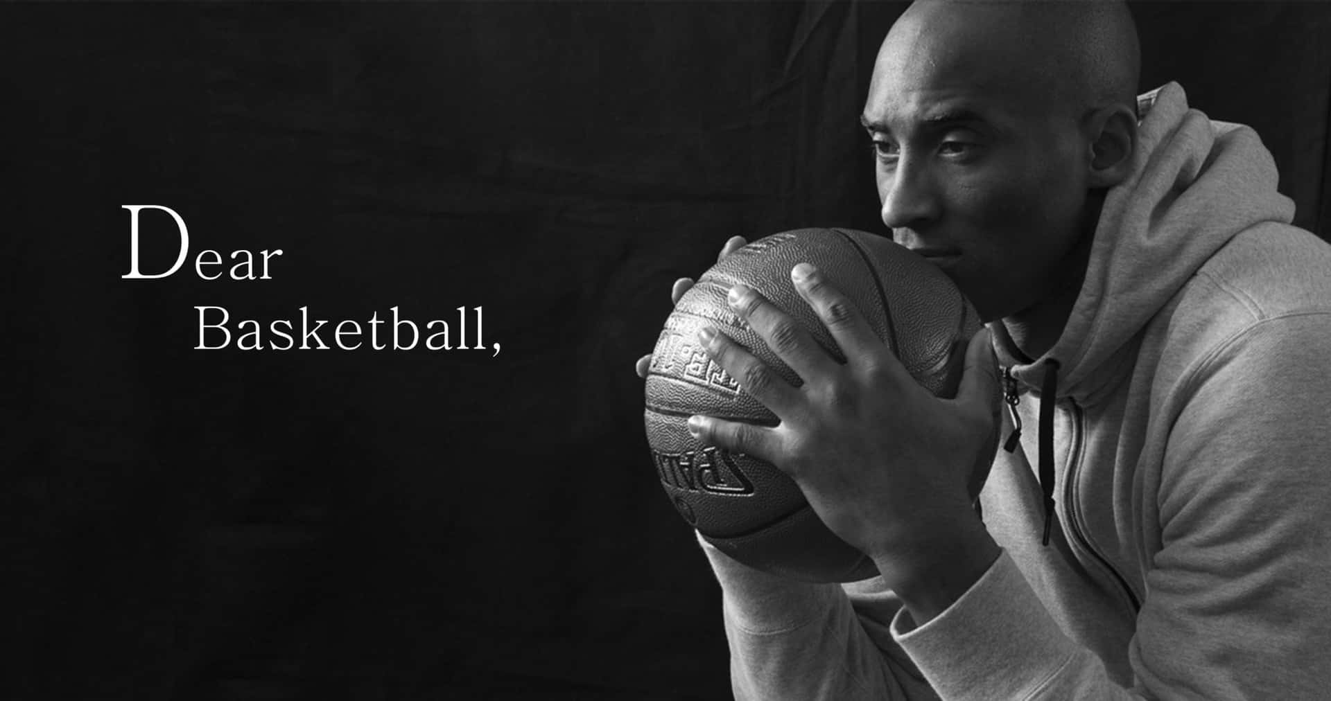 Download Kobe Bryant Dear Basketball Black And White Wallpaper