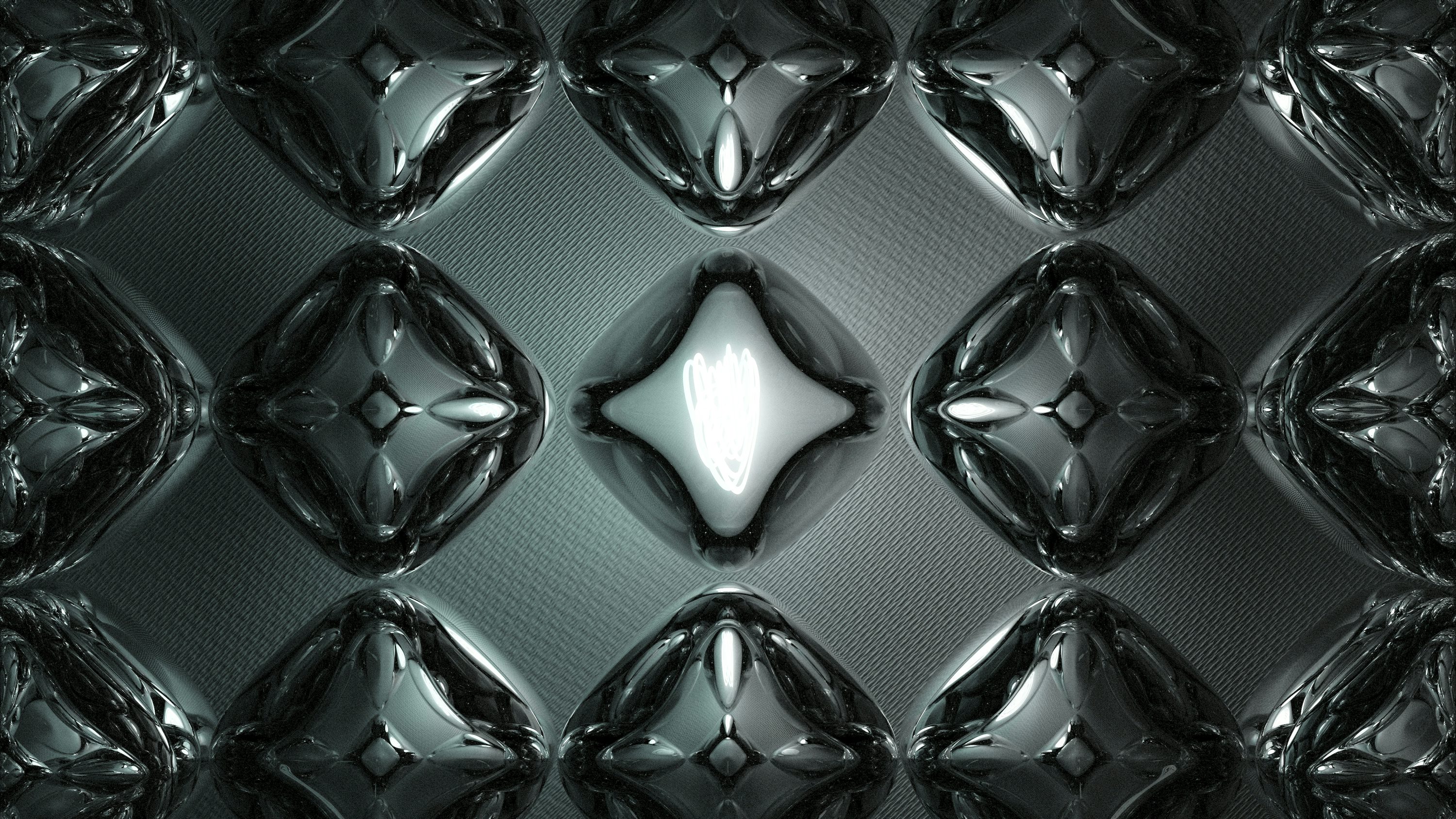 A shiny metal surface with a diamond pattern photo