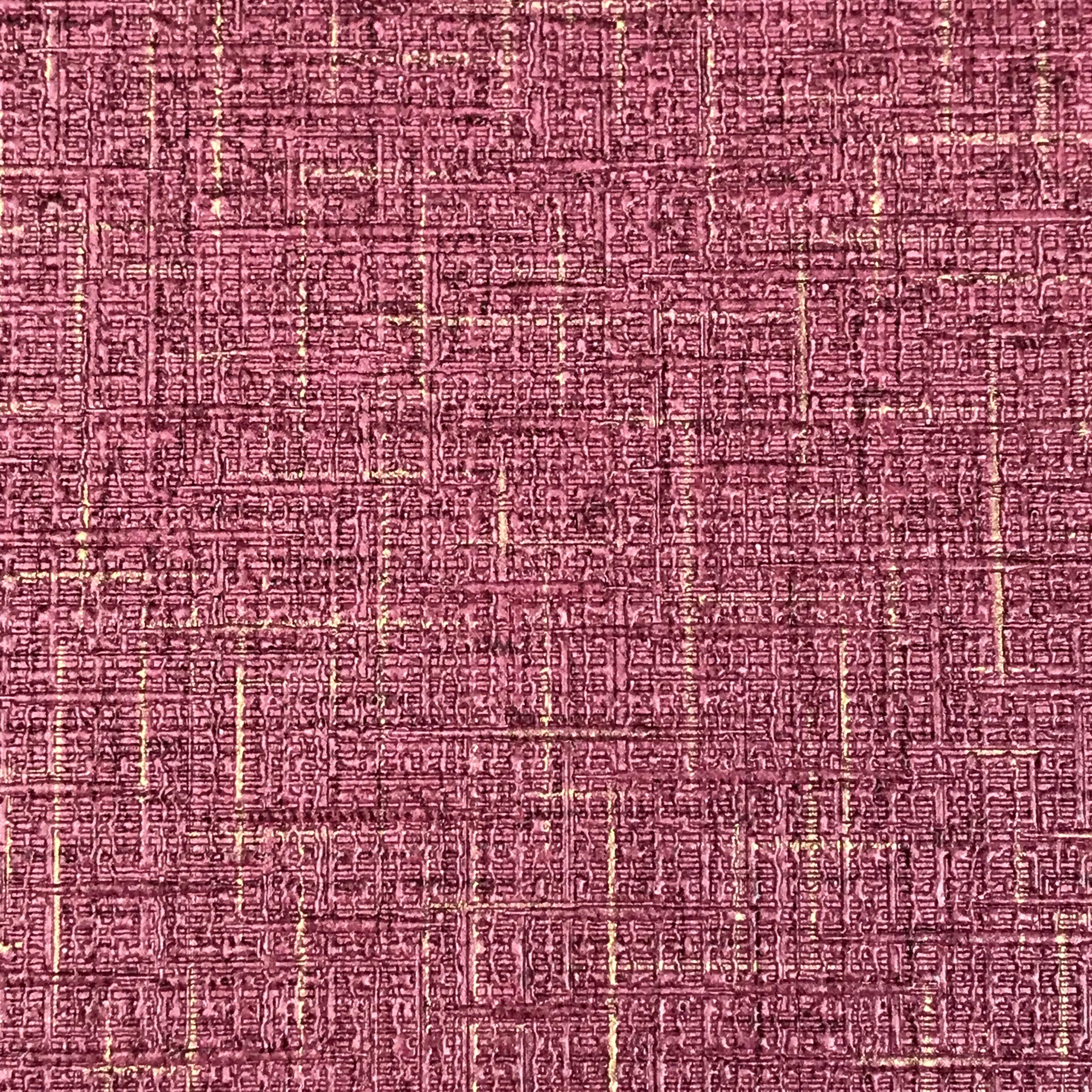 L488 13 Raspberry Burgundy Maroon Woven Textured Wallpaper