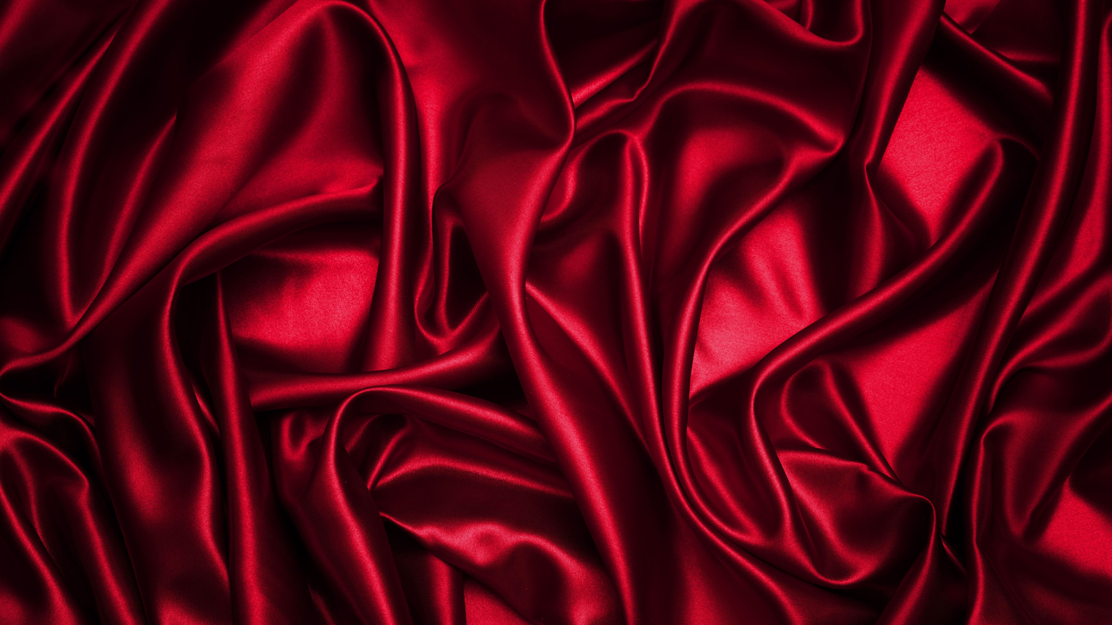 Dark Maroon Wavy Silk Texture Fabric 4K HD Silk Wallpaper